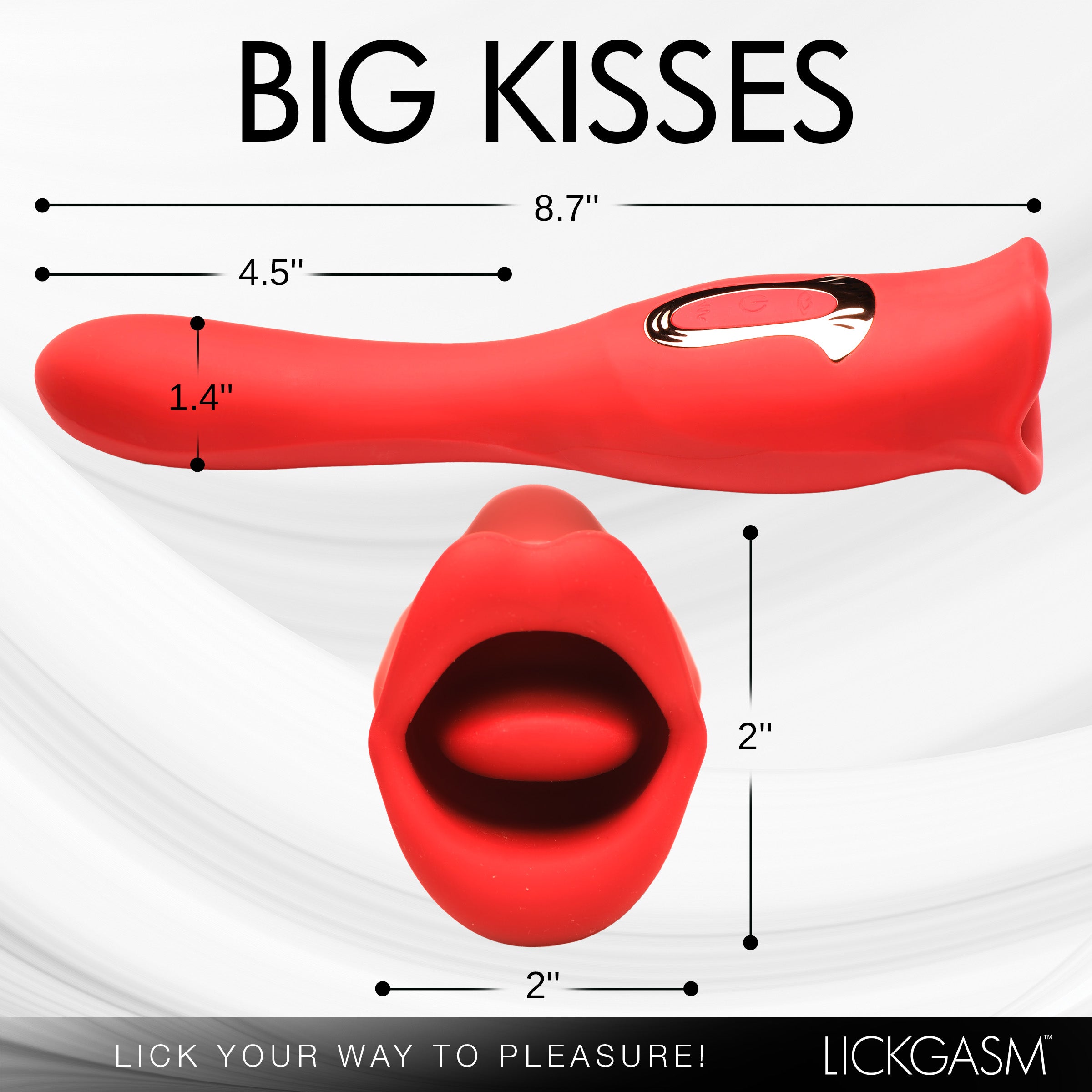 Lickgasm Kiss and Tell Pro Dual-ended Kissing Vibrator Red