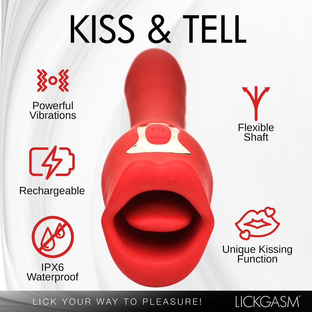 Lickgasm Kiss and Tell Pro Dual-ended Kissing Vibrator Red