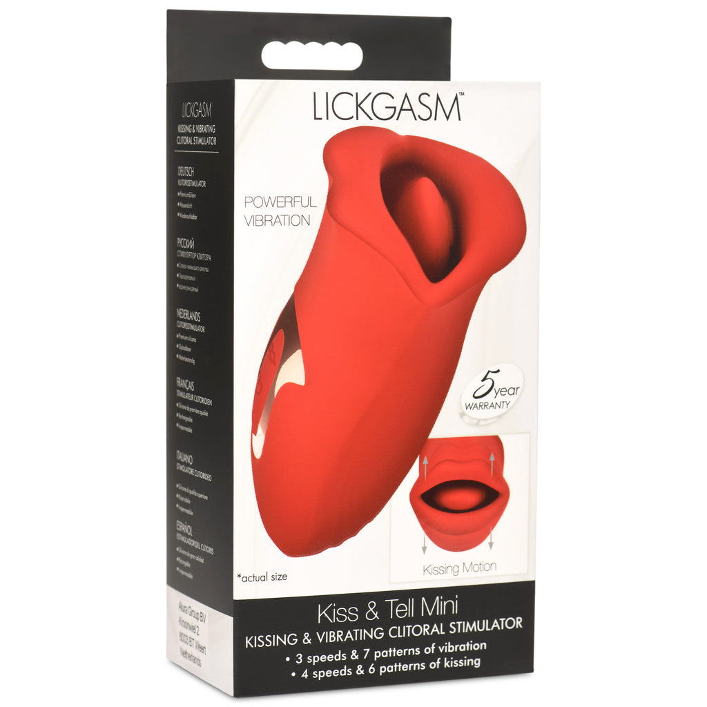 Lickgasm Kiss and Tell Mini Kissing and Vibrating Clitoral Stimulator Red