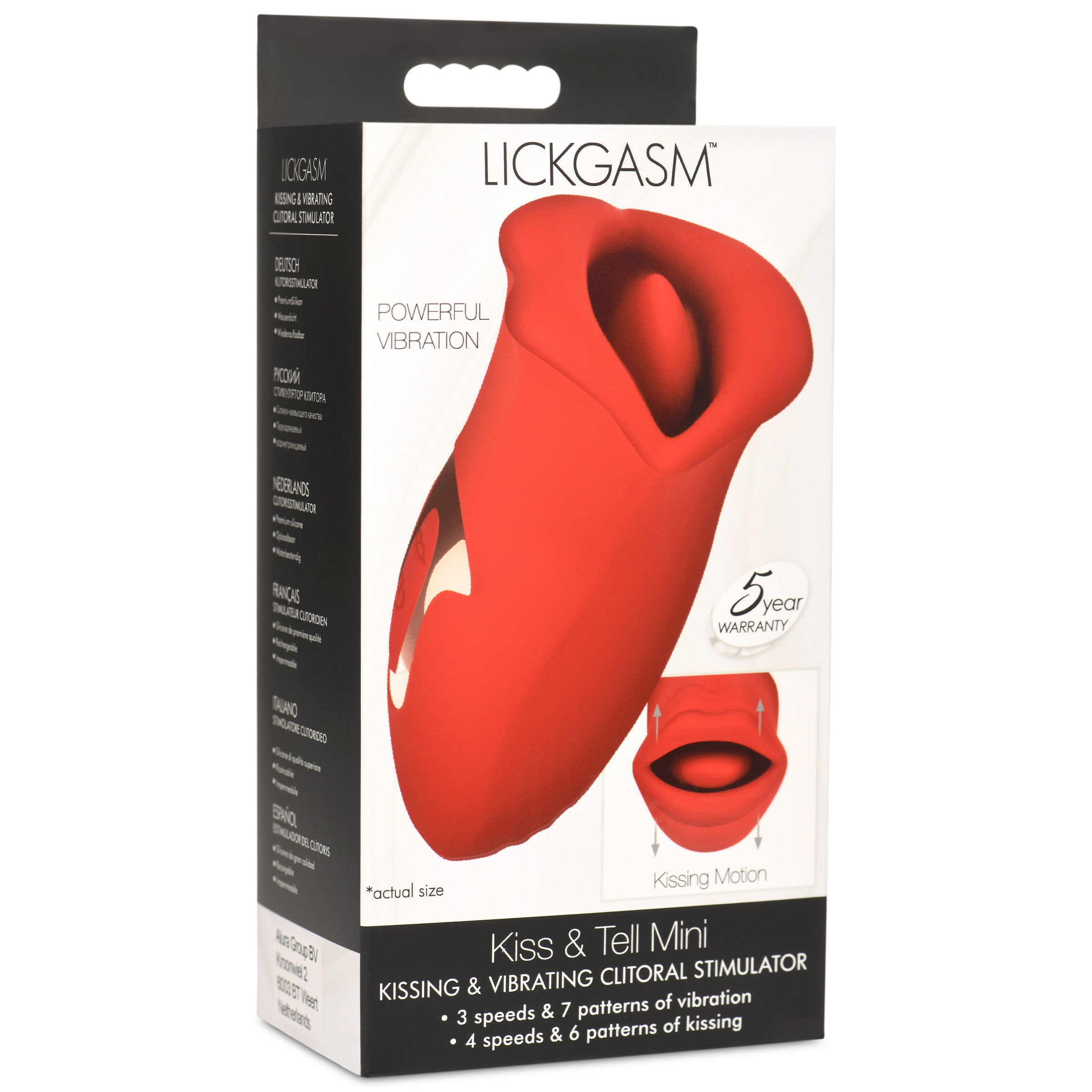 Lickgasm Kiss and Tell Mini Kissing and Vibrating Clitoral Stimulator Red