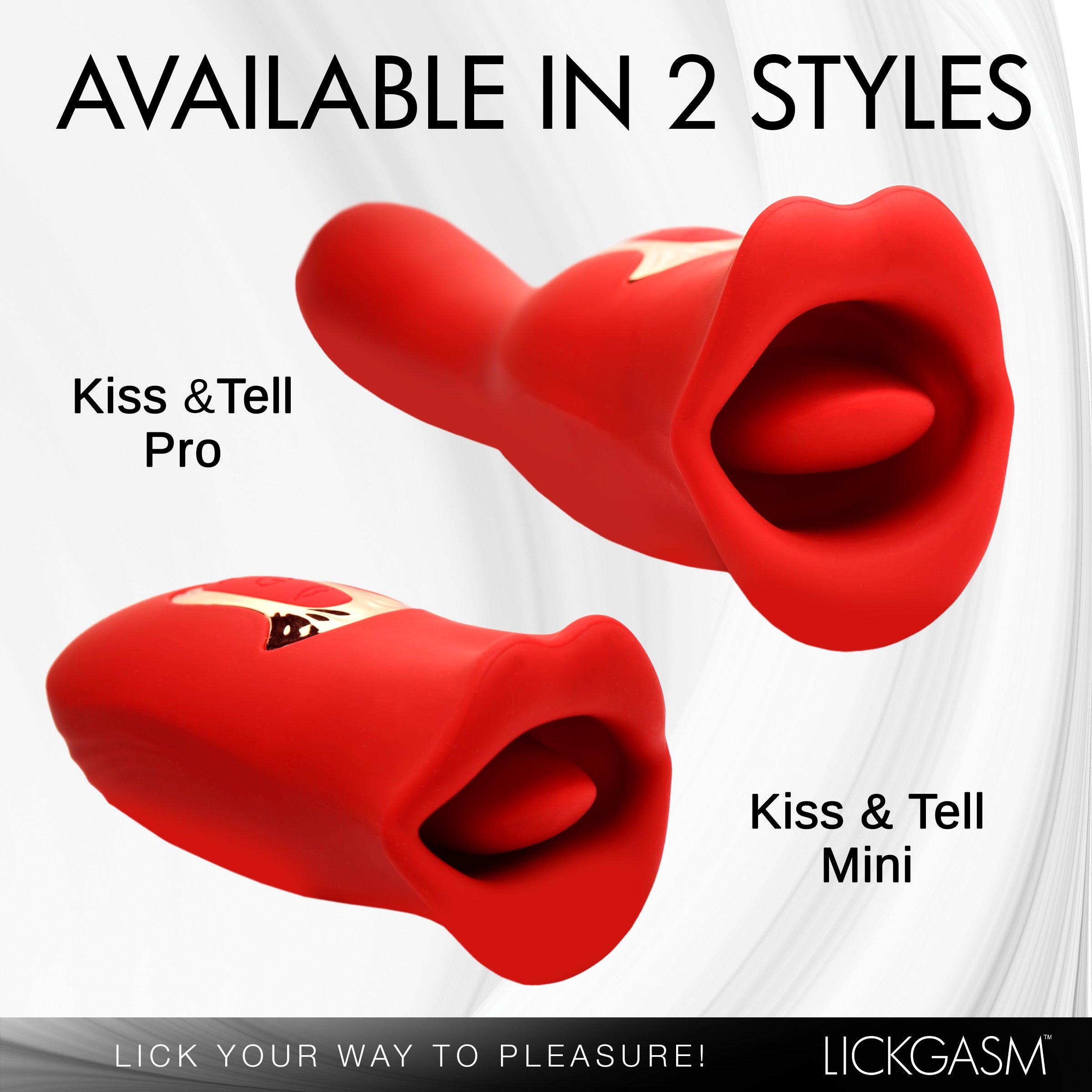 Lickgasm Kiss and Tell Mini Kissing and Vibrating Clitoral Stimulator Red