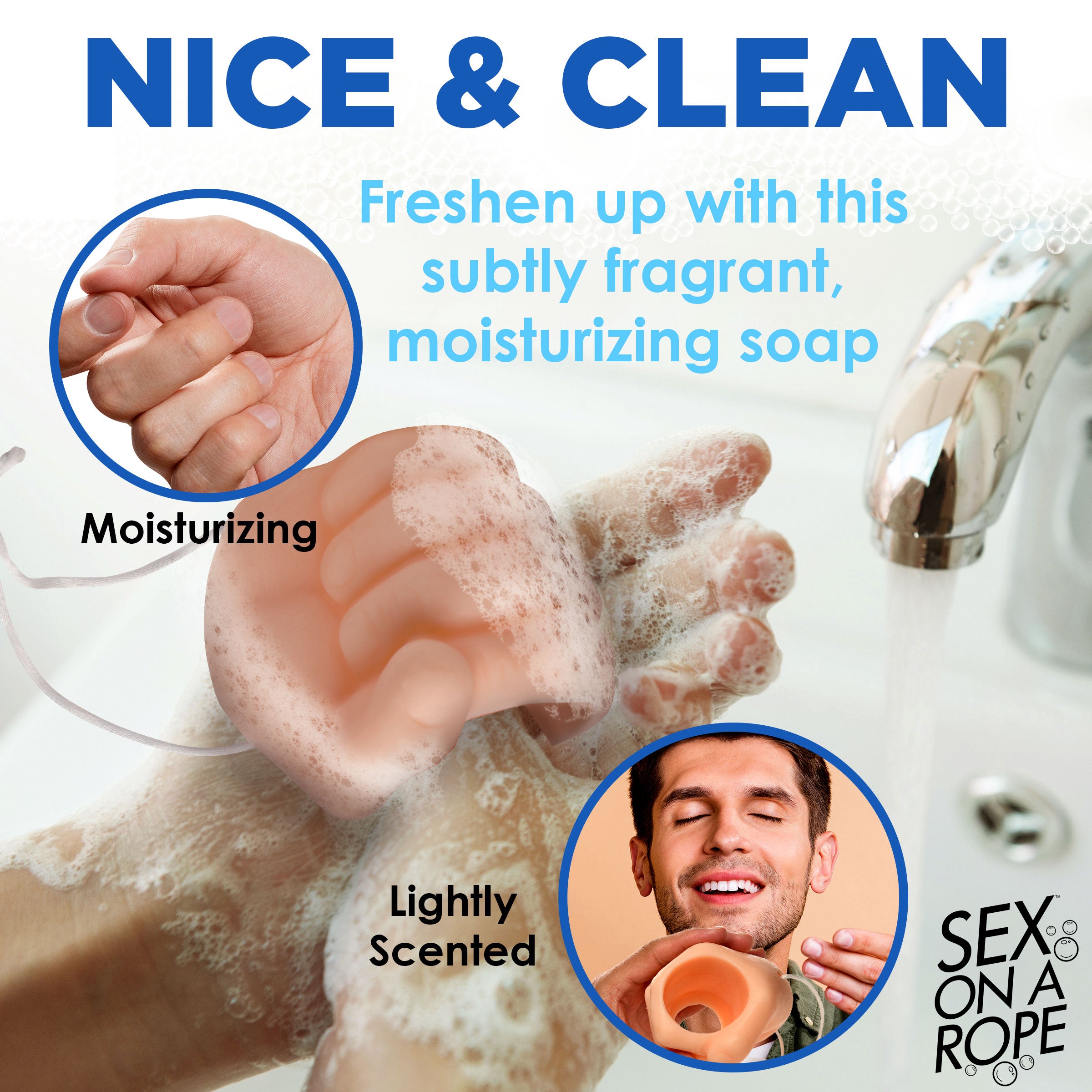 Sex On A Rope Tug N Scrub Soap On A Rope Flesh