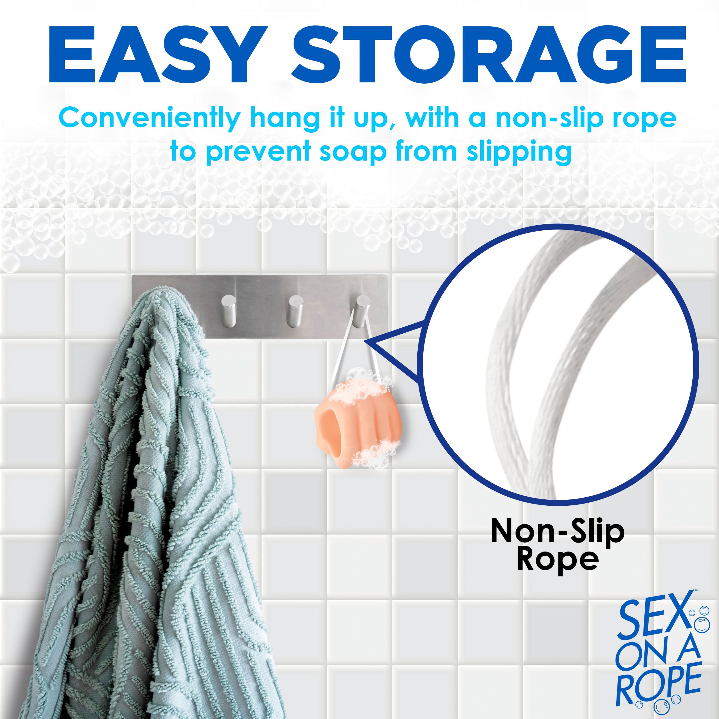 Sex On A Rope Tug N Scrub Soap On A Rope Flesh