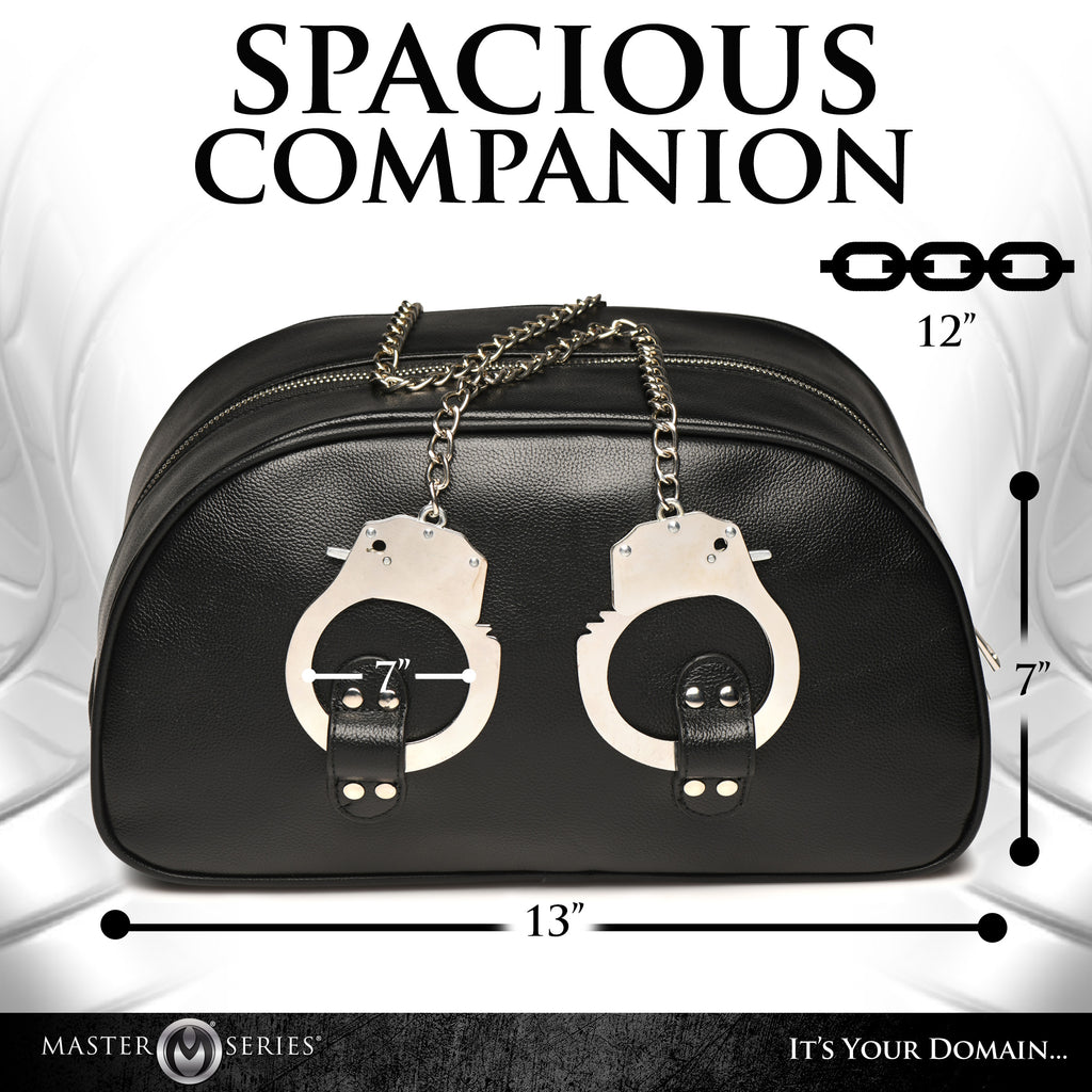 Master Series Cuffed and Loaded Travel Bag with Handcuff Handles Black