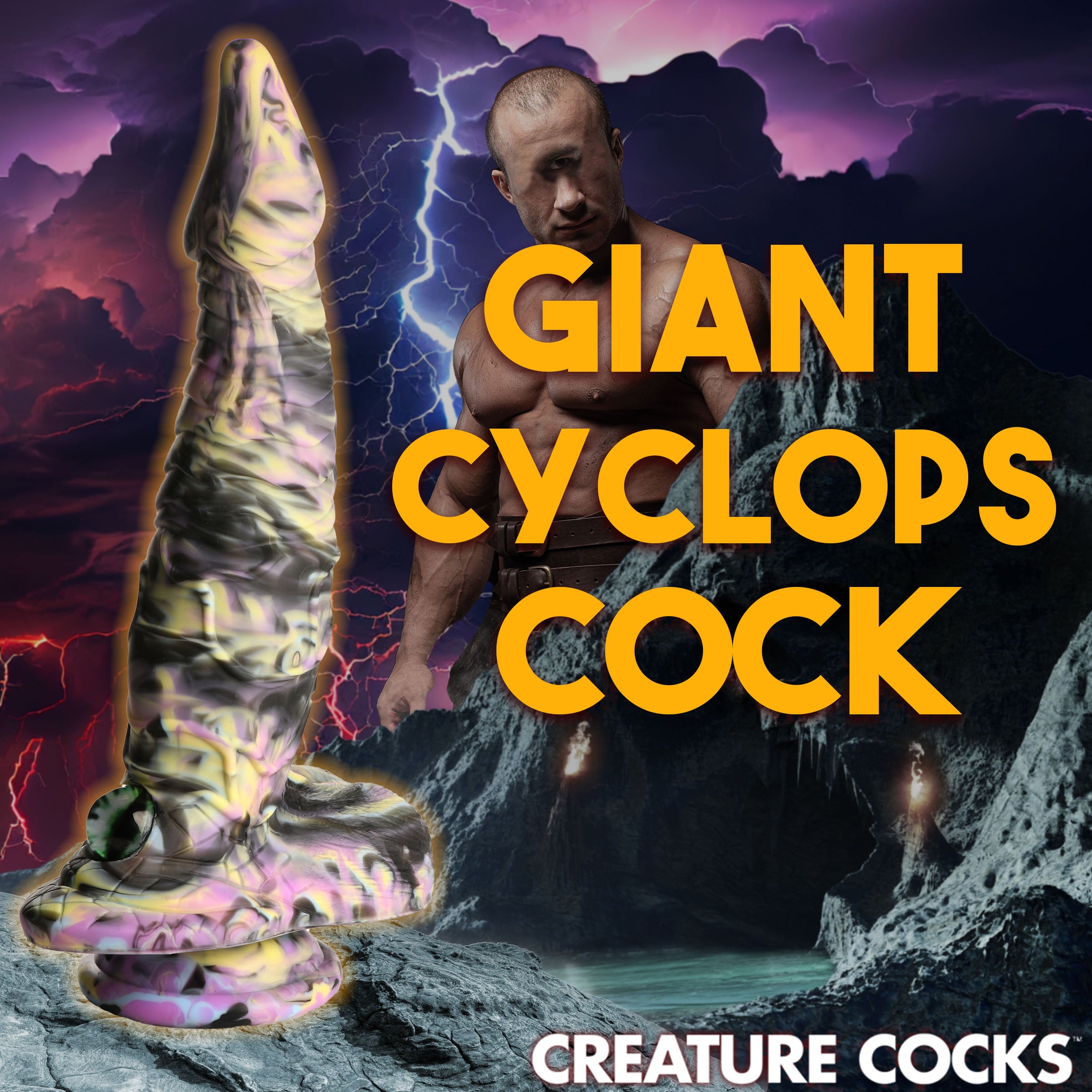 Creature Cocks Cyclops Monster Silicone Dildo Multi