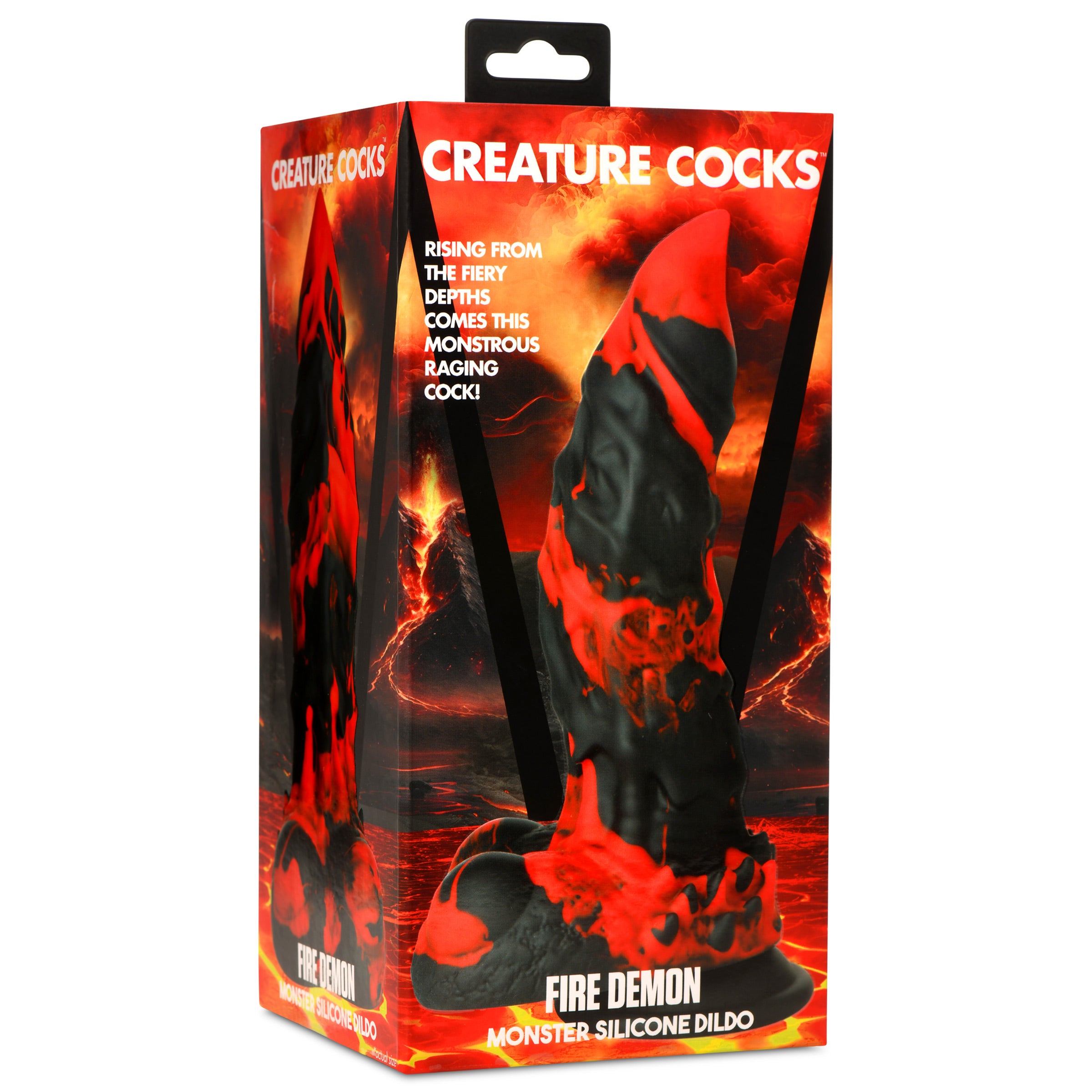 Creature Cocks Fire Demon Monster Silicone Dildo Red