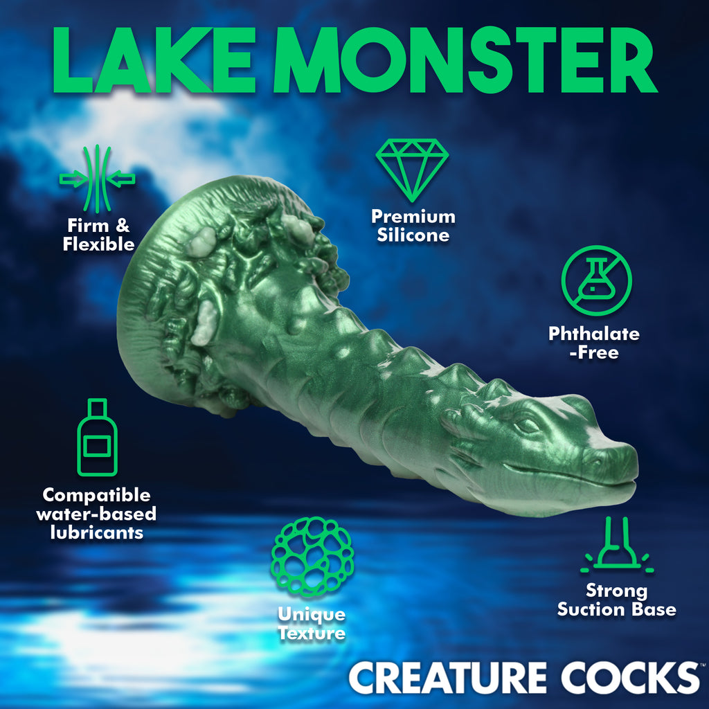 Creature Cocks Cockness Monster Lake Creature Silicone Dildo Green
