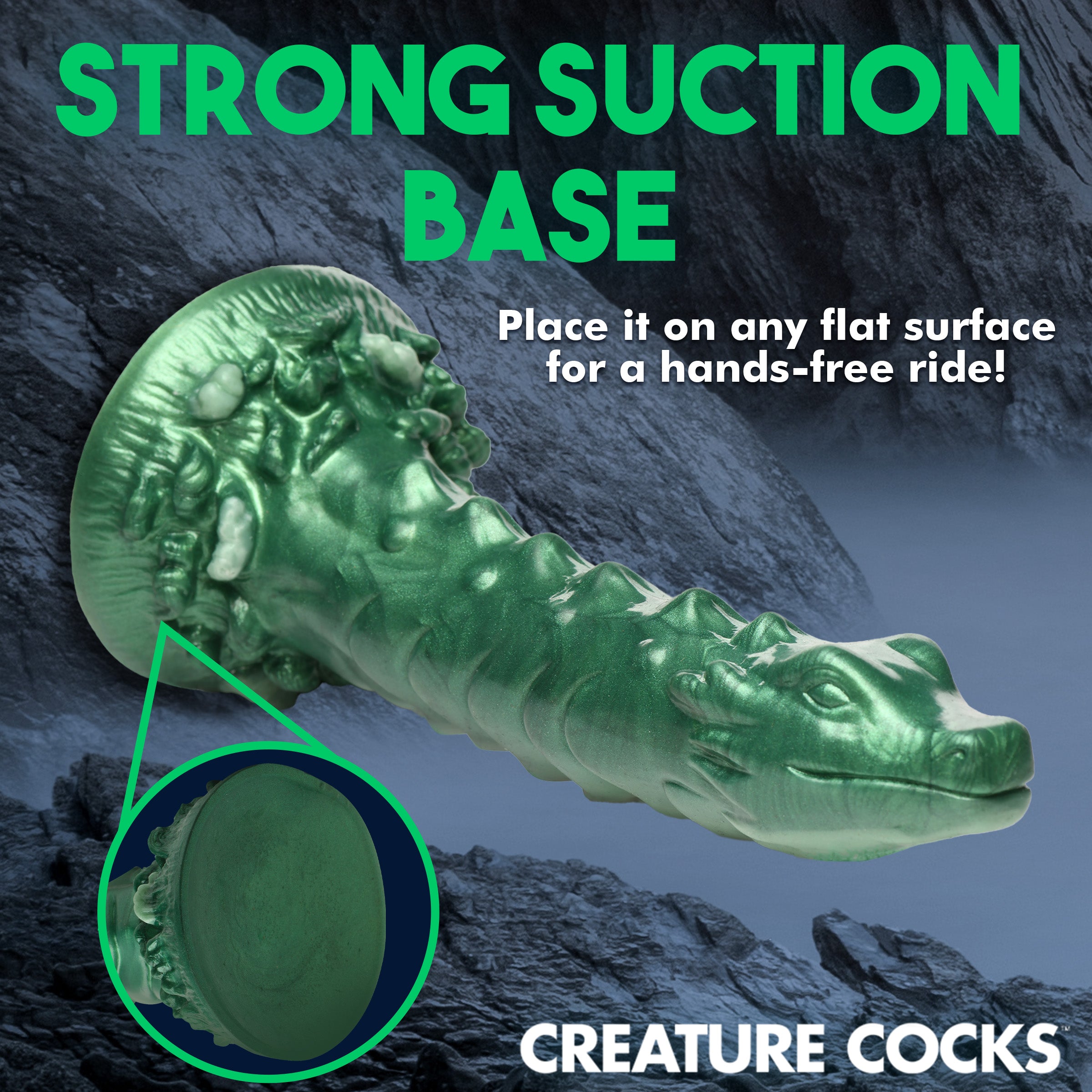 Creature Cocks Cockness Monster Lake Creature Silicone Dildo Green