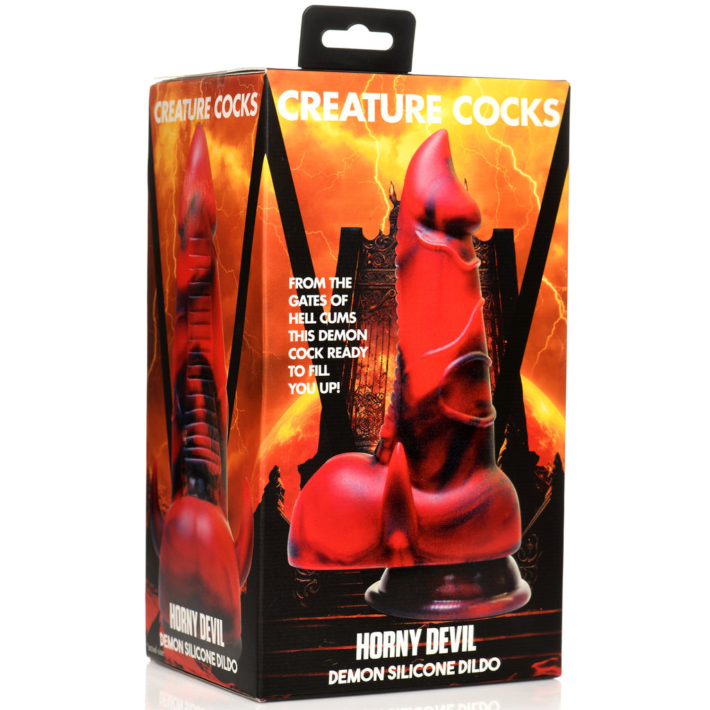 Creature Cocks Horny Devil Demon Silicone Dildo Red