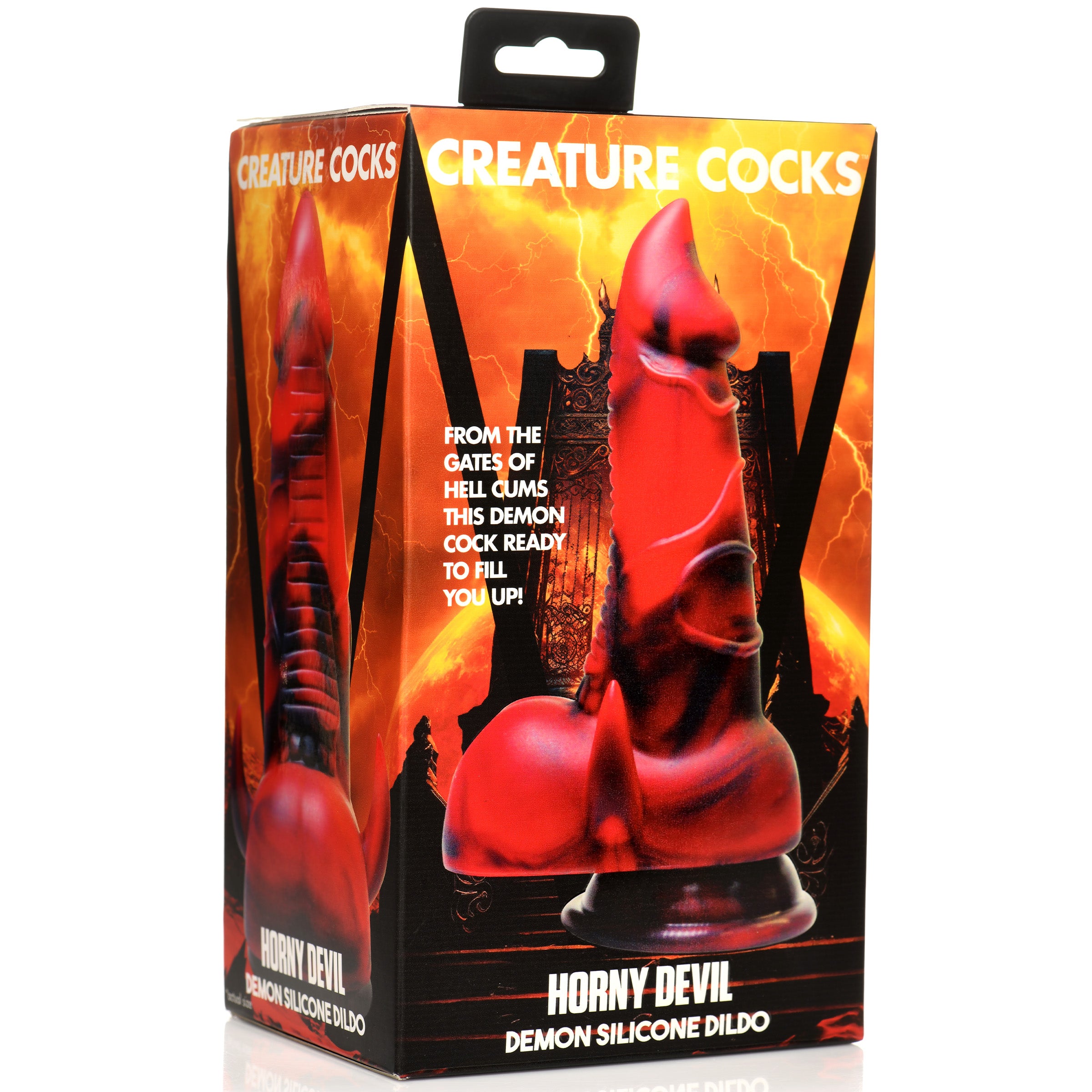 Creature Cocks Horny Devil Demon Silicone Dildo Red