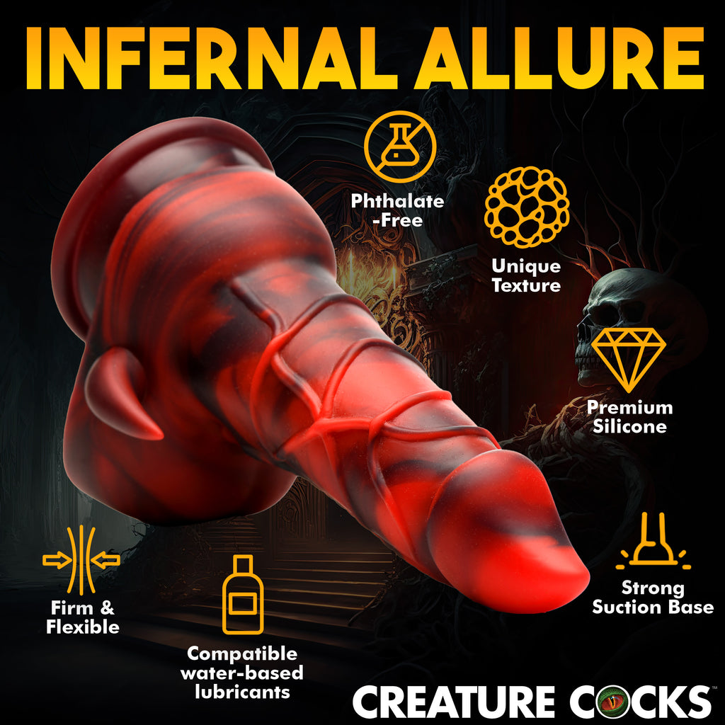 Creature Cocks Horny Devil Demon Silicone Dildo Red