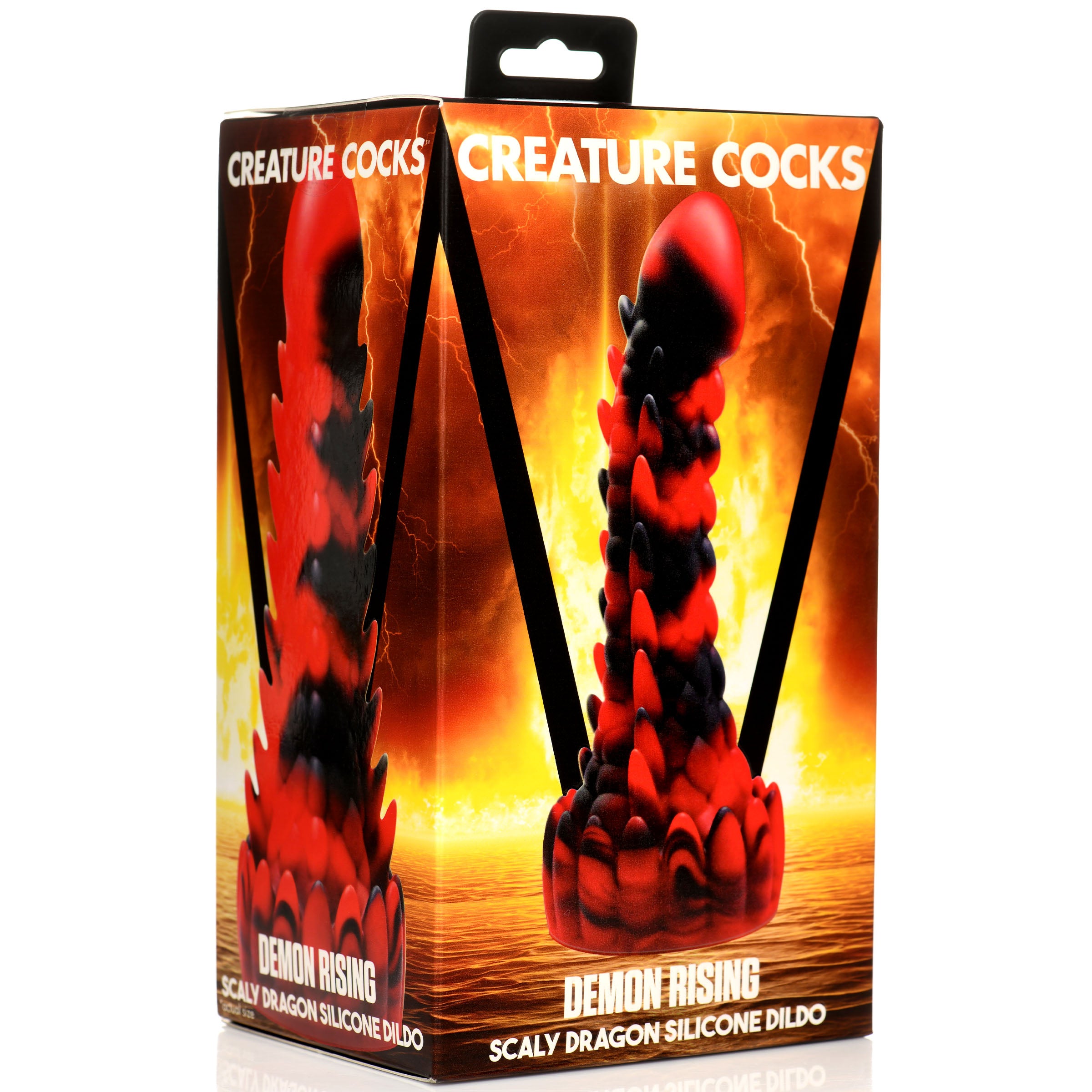 Creature Cocks Demon Rising Scaly Dragon Silicone Dildo Red