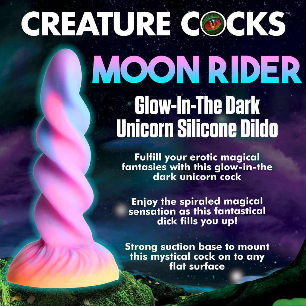 Creature Cocks Moon Rider Glow-in-the-dark unicorn Dildo Multi
