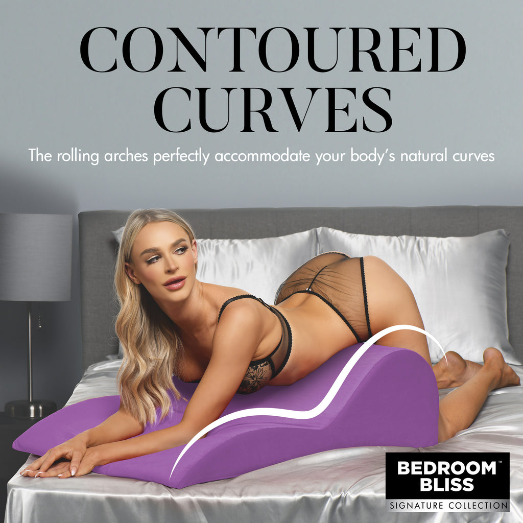 Bedroom Bliss Signature Collection Contoured Love Cushion Purple