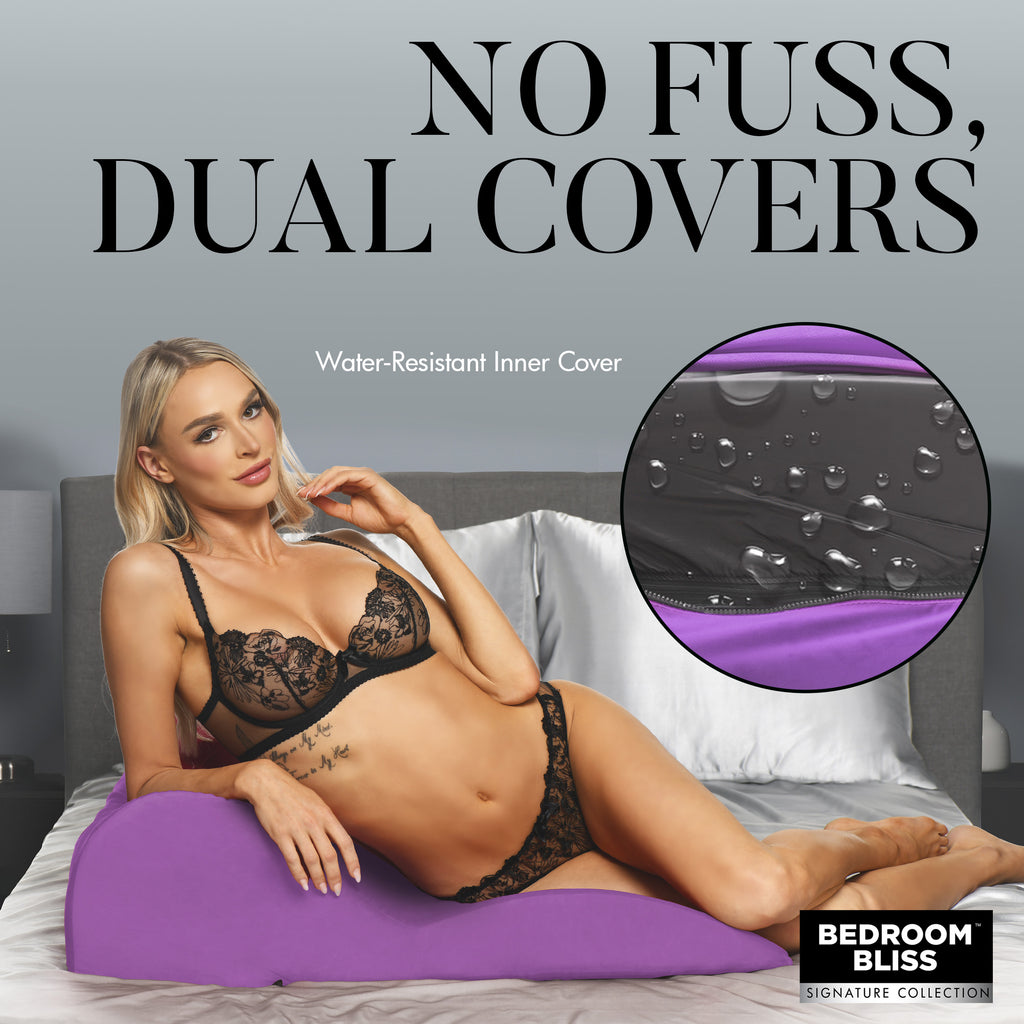 Bedroom Bliss Signature Collection Contoured Love Cushion Purple