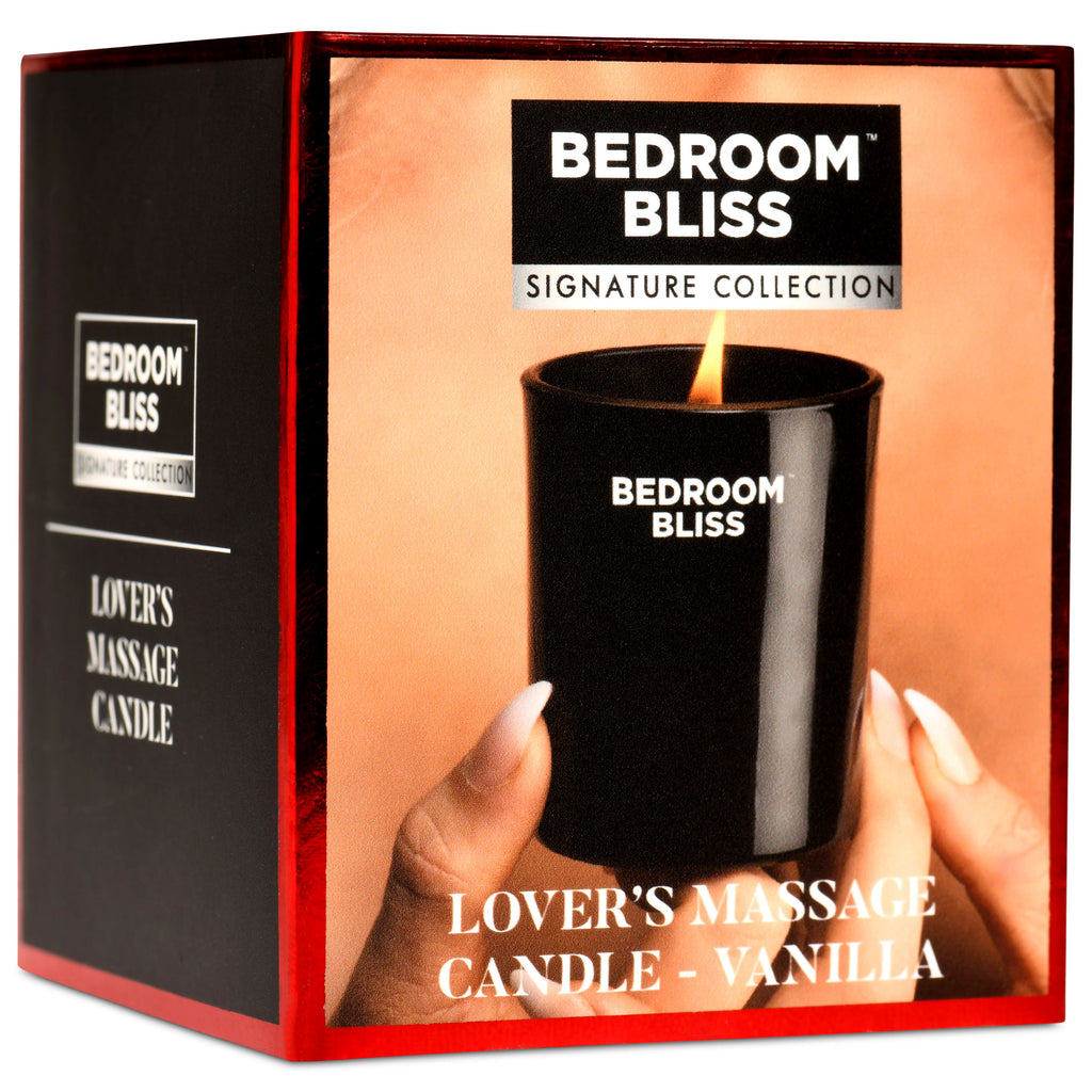 Bedroom Bliss Signature Collection Lover's Massage Candle - Vanilla Black