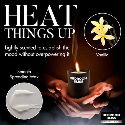 Bedroom Bliss Signature Collection Lover's Massage Candle - Vanilla Black
