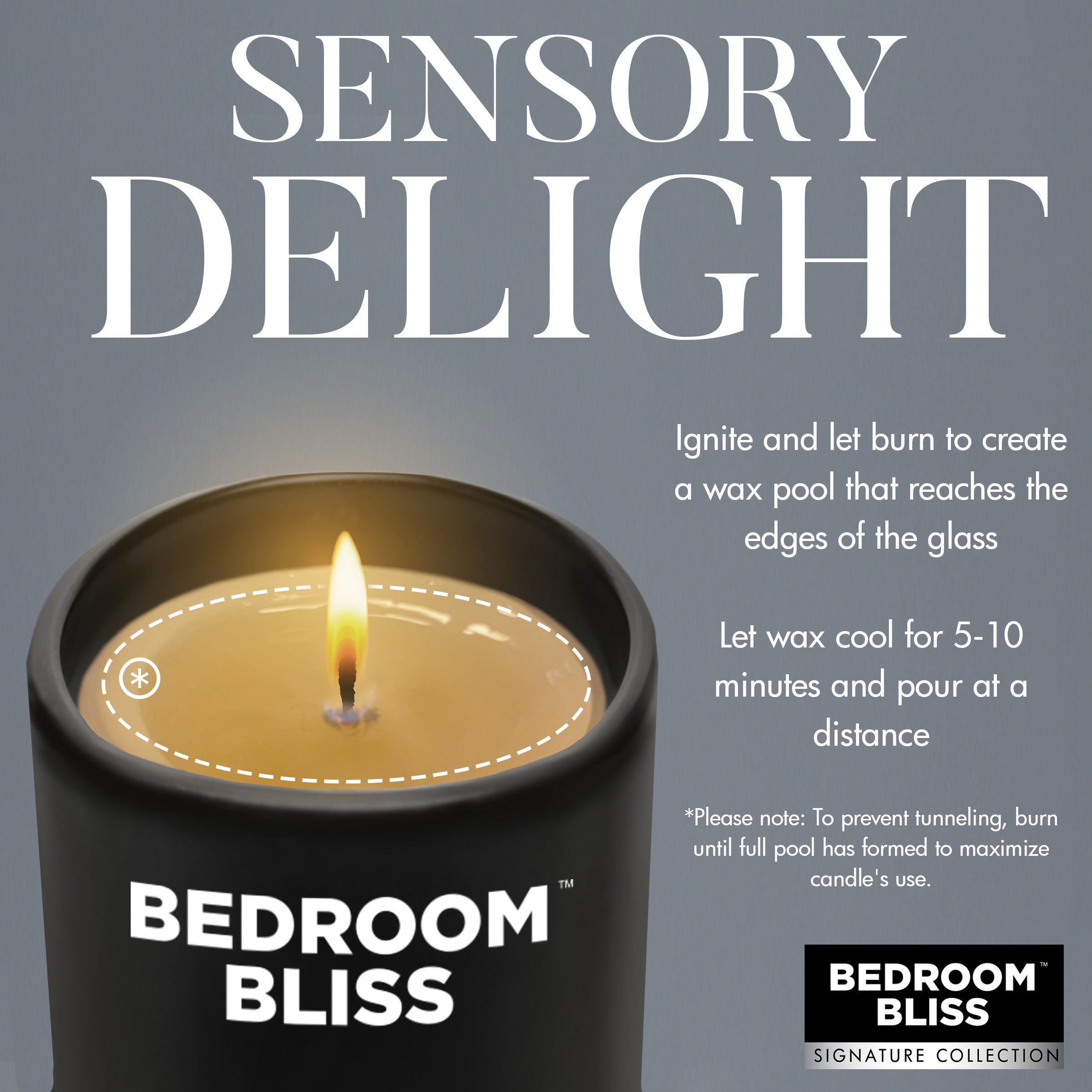 Bedroom Bliss Signature Collection Lover's Massage Candle - Vanilla Black