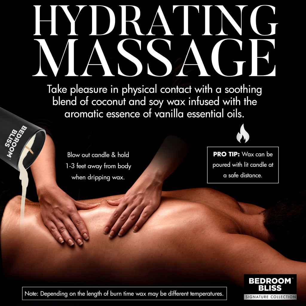Bedroom Bliss Signature Collection Lover's Massage Candle - Vanilla Black