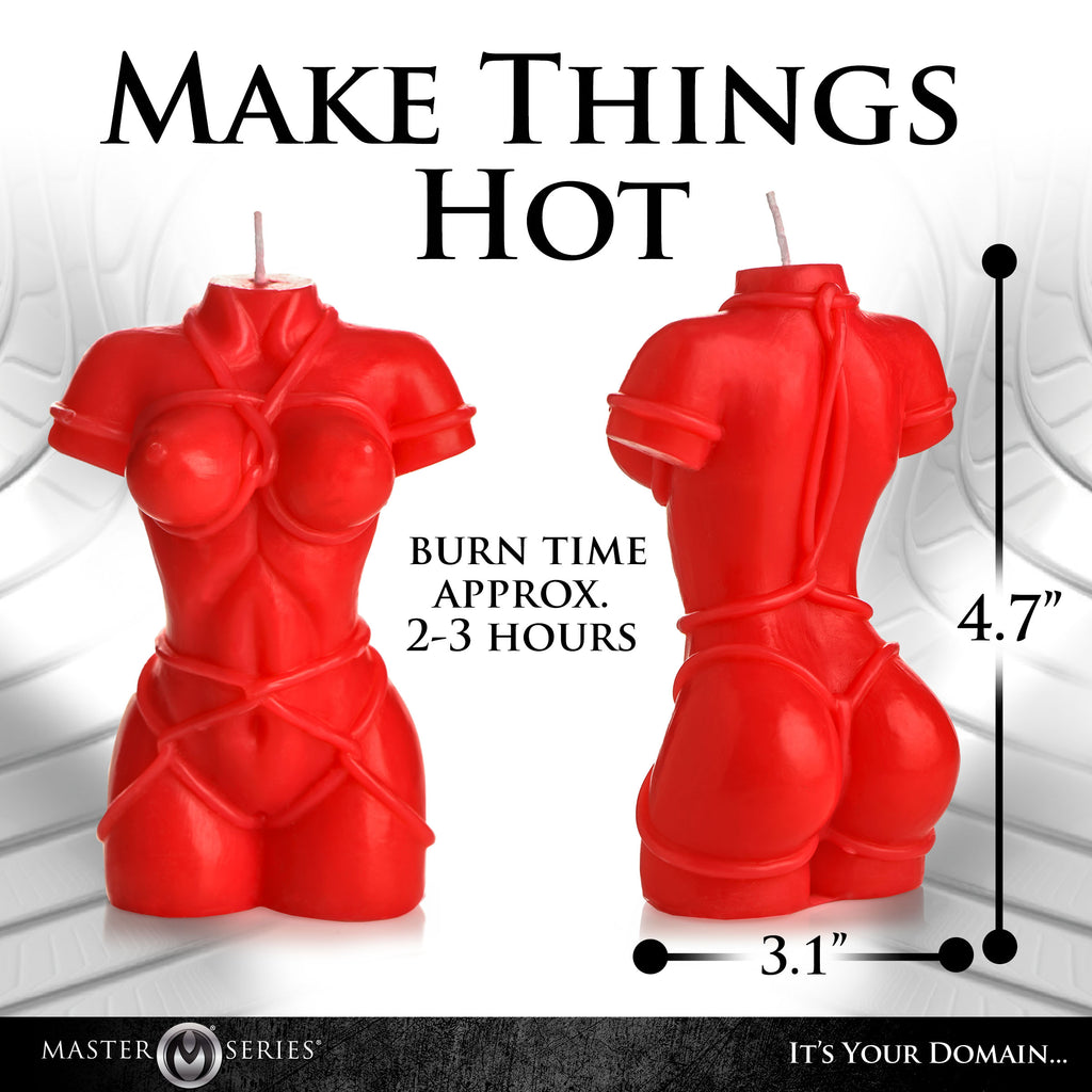 Master Series Bound Goddess Drip Candle - Black Red