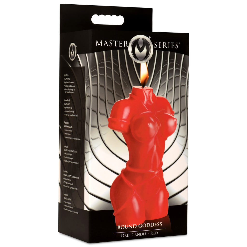 Master Series Bound Goddess Drip Candle - Black Red