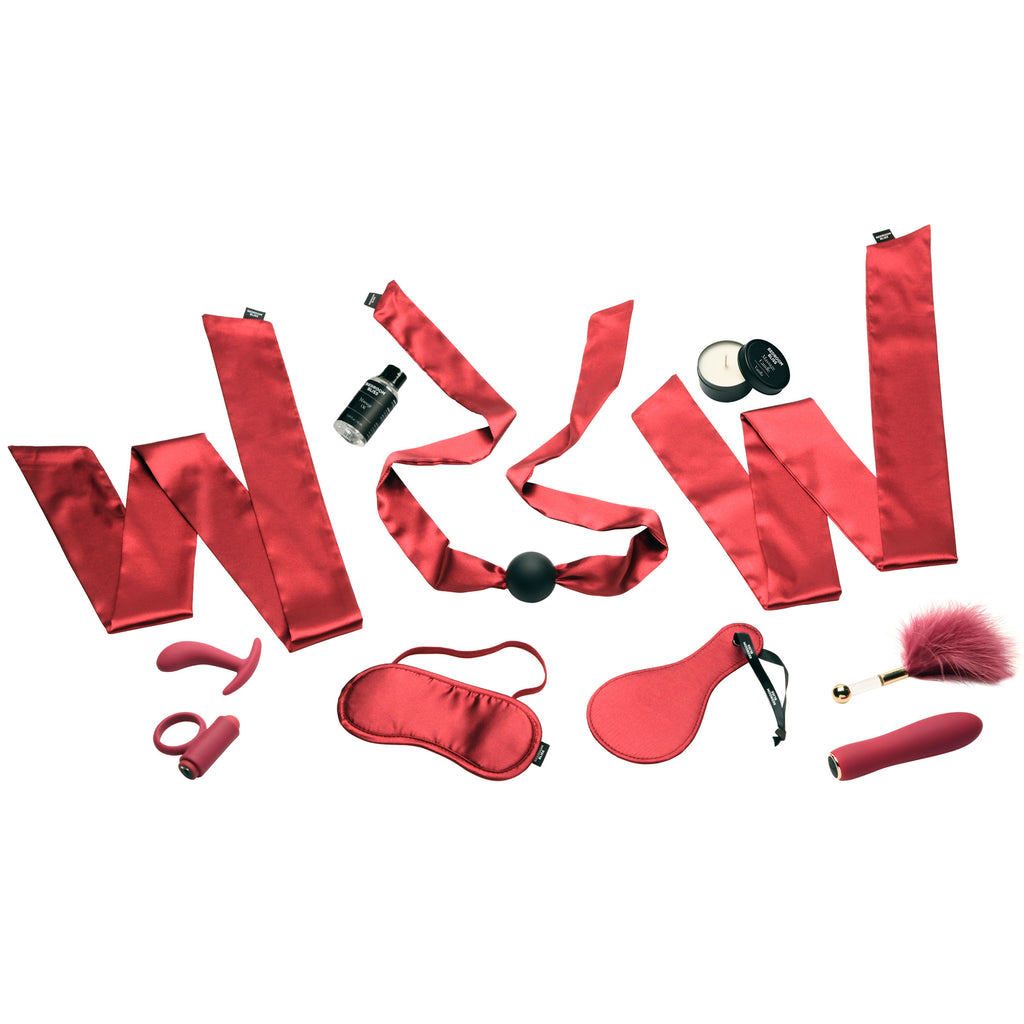 Bedroom Bliss Signature Collection Lover's Deluxe Bondage Massage Set Red
