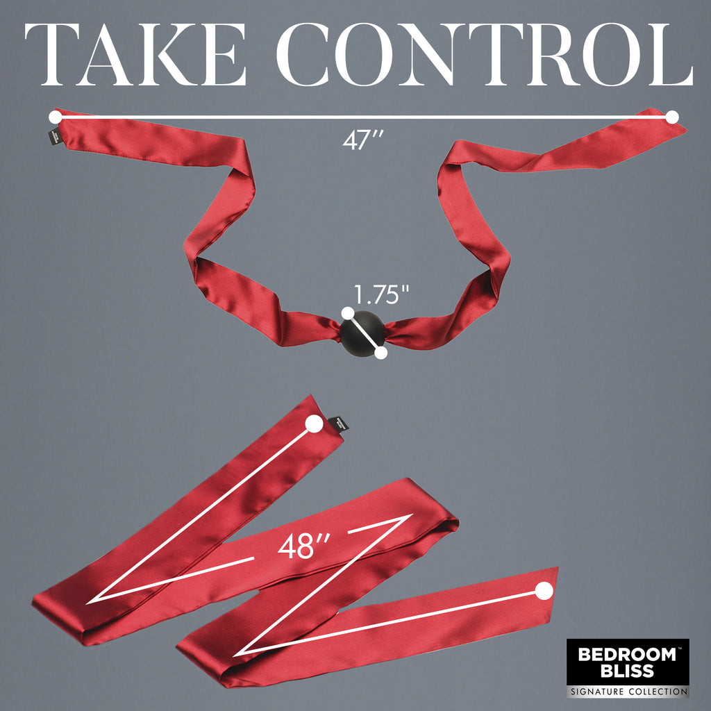 Bedroom Bliss Signature Collection Lover's Deluxe Bondage Massage Set Red