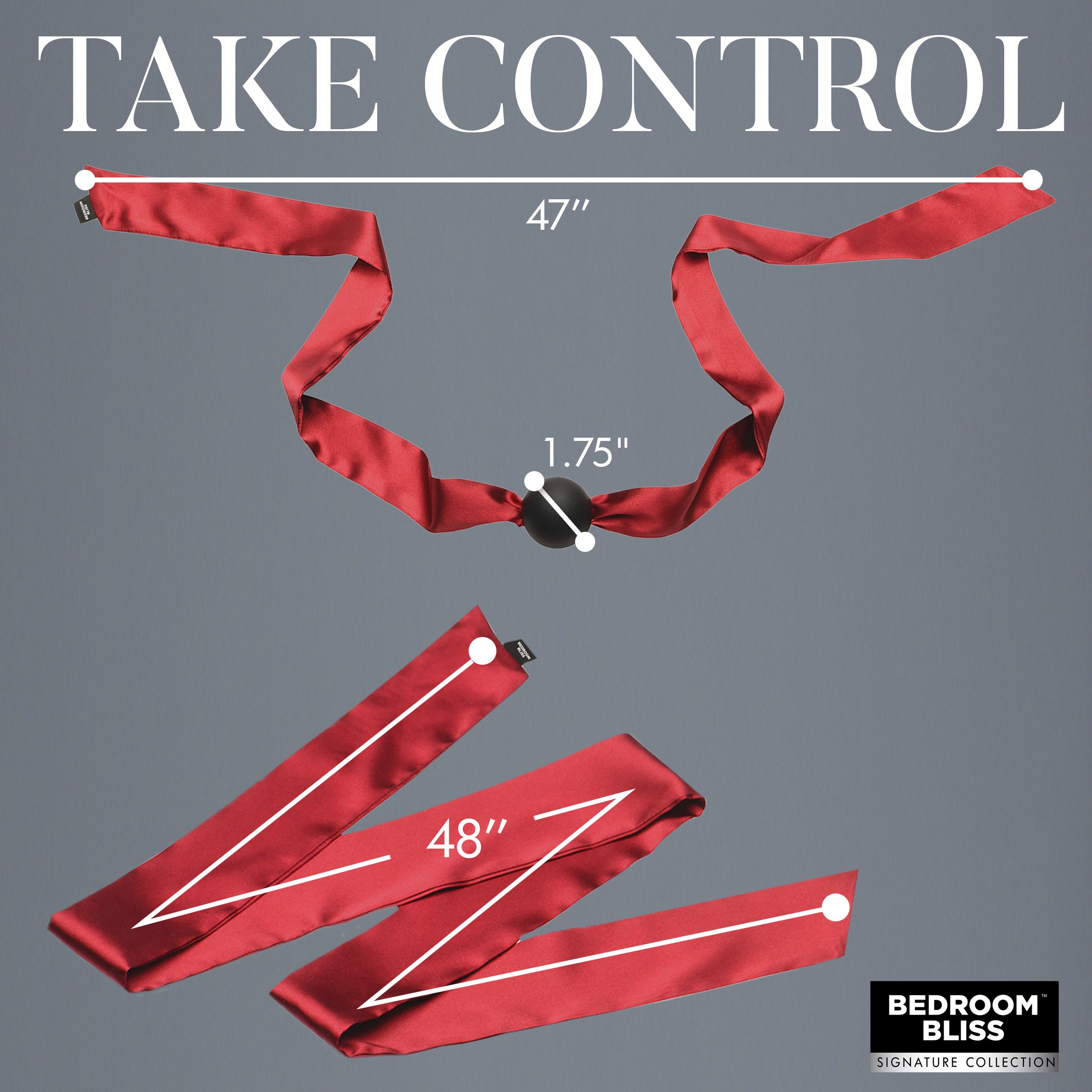 Bedroom Bliss Signature Collection Lover's Deluxe Bondage Massage Set Red