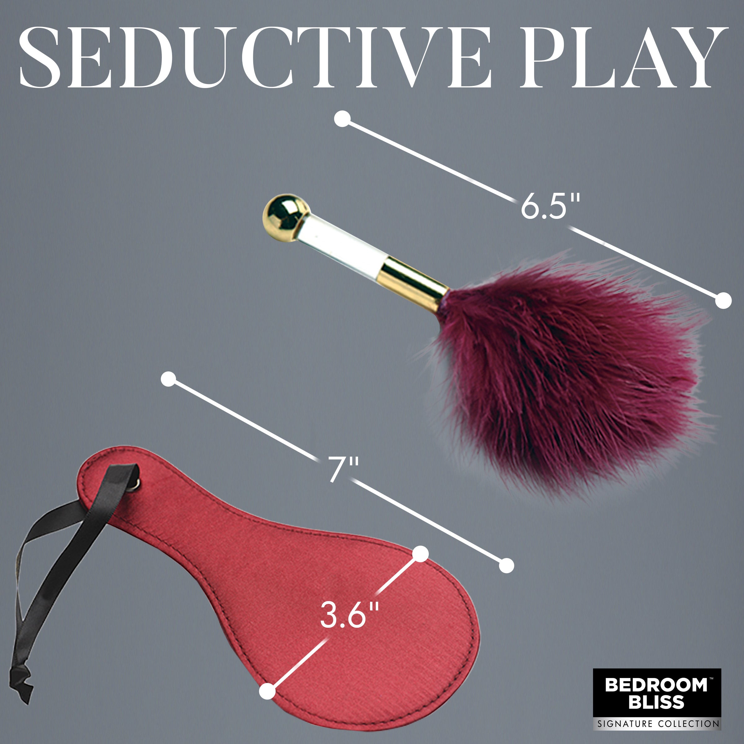 Bedroom Bliss Signature Collection Lover's Deluxe Bondage Massage Set Red