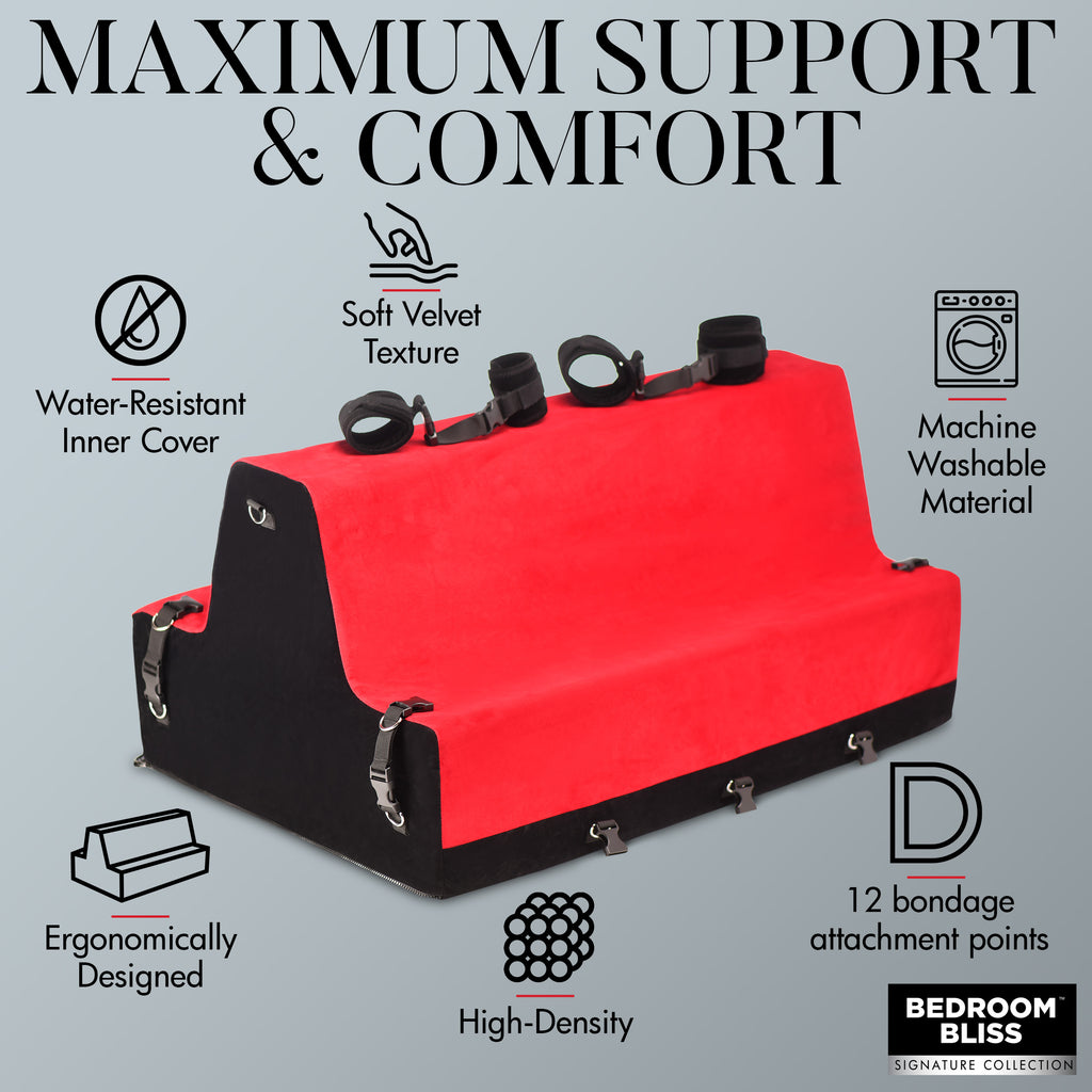 Bedroom Bliss Signature Collection Lover's Bondage Bench Red