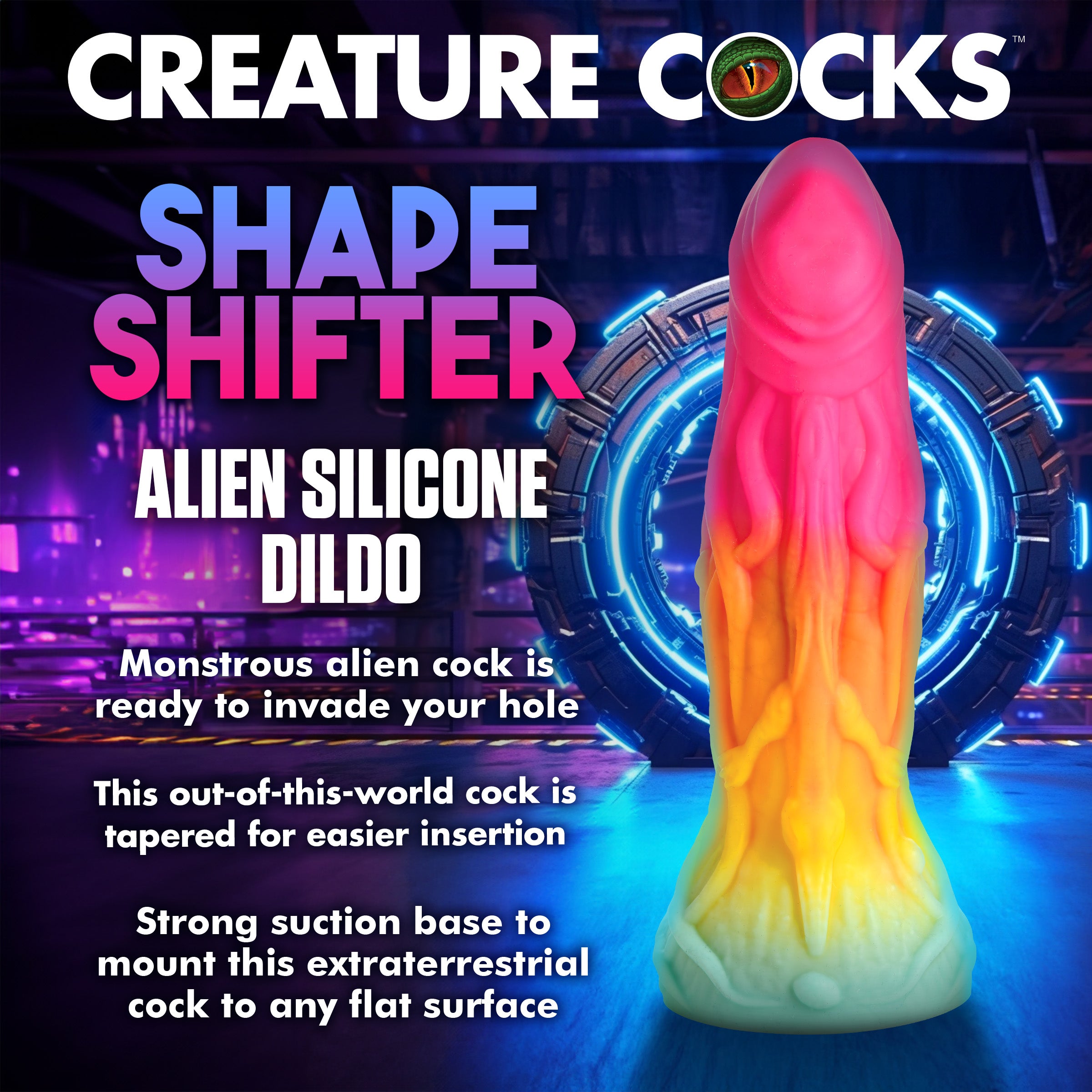 Creature Cocks Shape Shifter Alien Silicone Dildo Multi