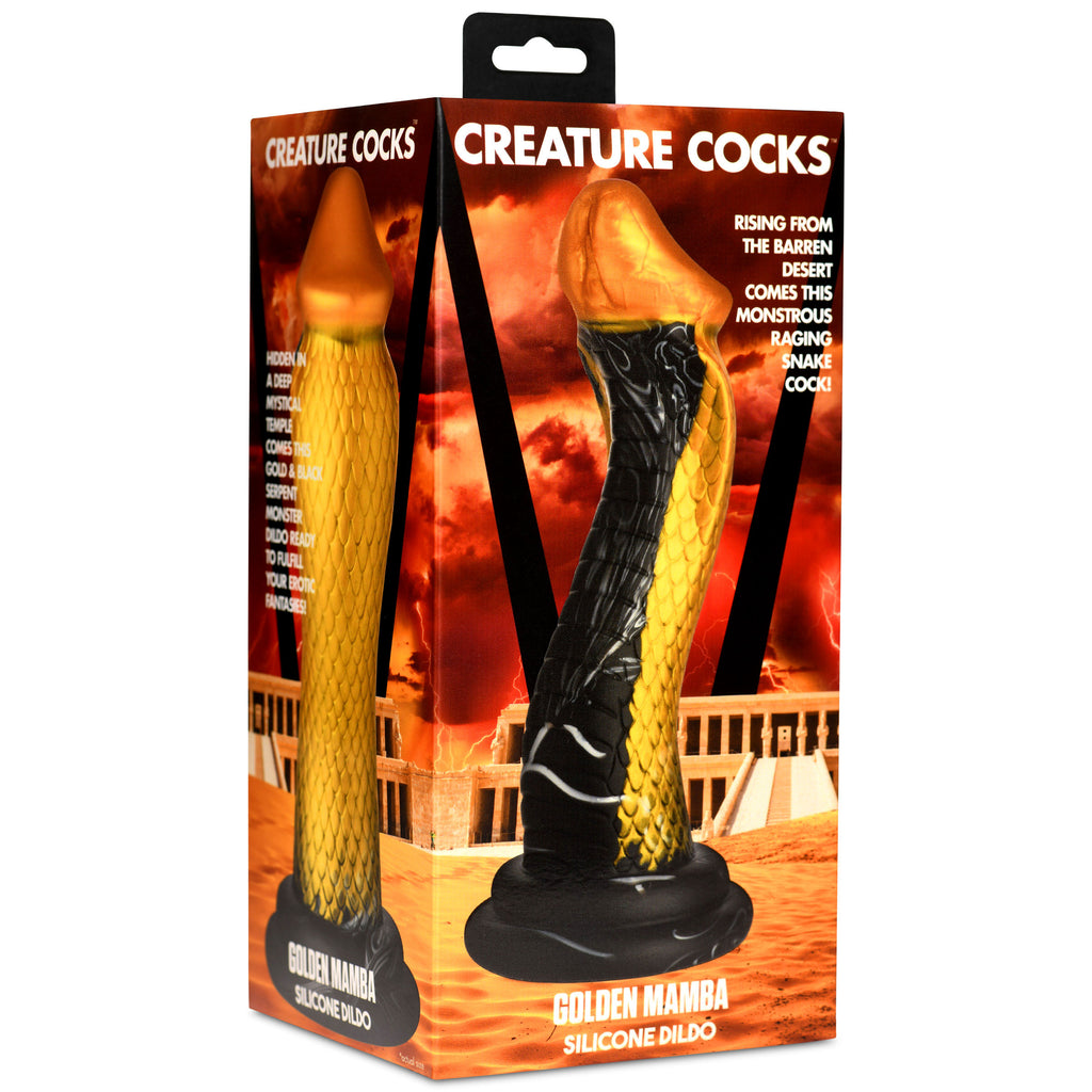 Creature Cocks Golden Mamba Silicone Dildo Yellow