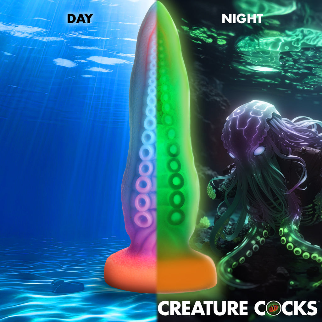 Creature Cocks Tenta-Cock Glow-in-the-Dark Silicone Dildo Multi