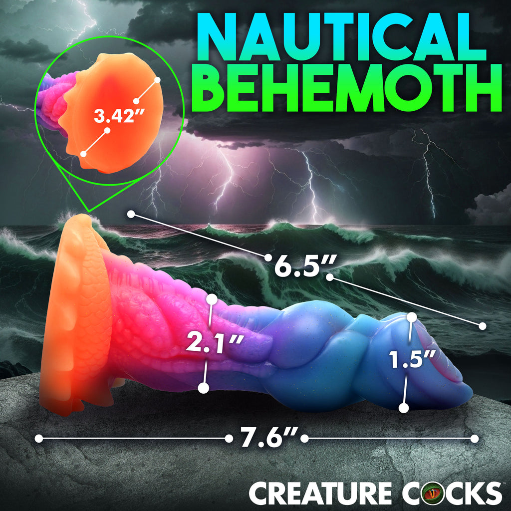 Creature Cocks Aqua-Cock Glow-In-The-Dark Silicone Dildo Multi
