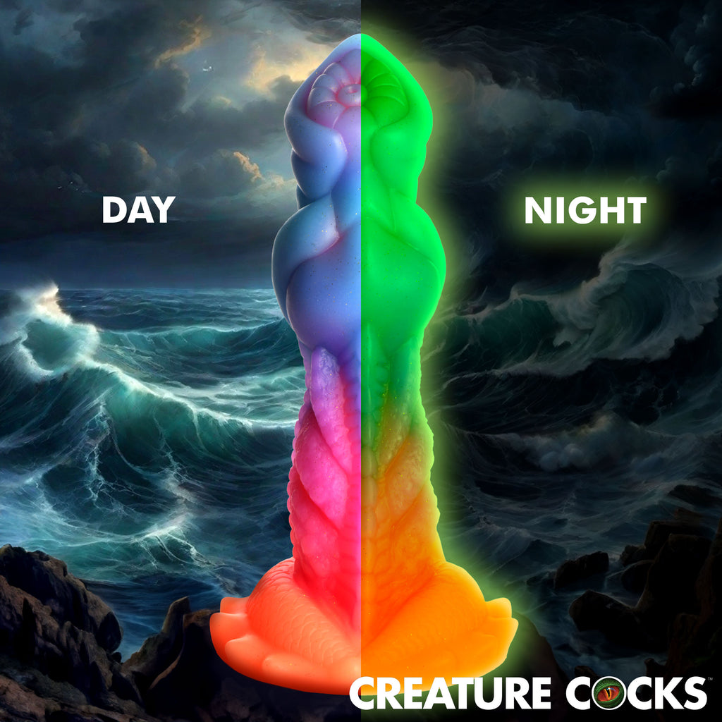 Creature Cocks Aqua-Cock Glow-In-The-Dark Silicone Dildo Multi