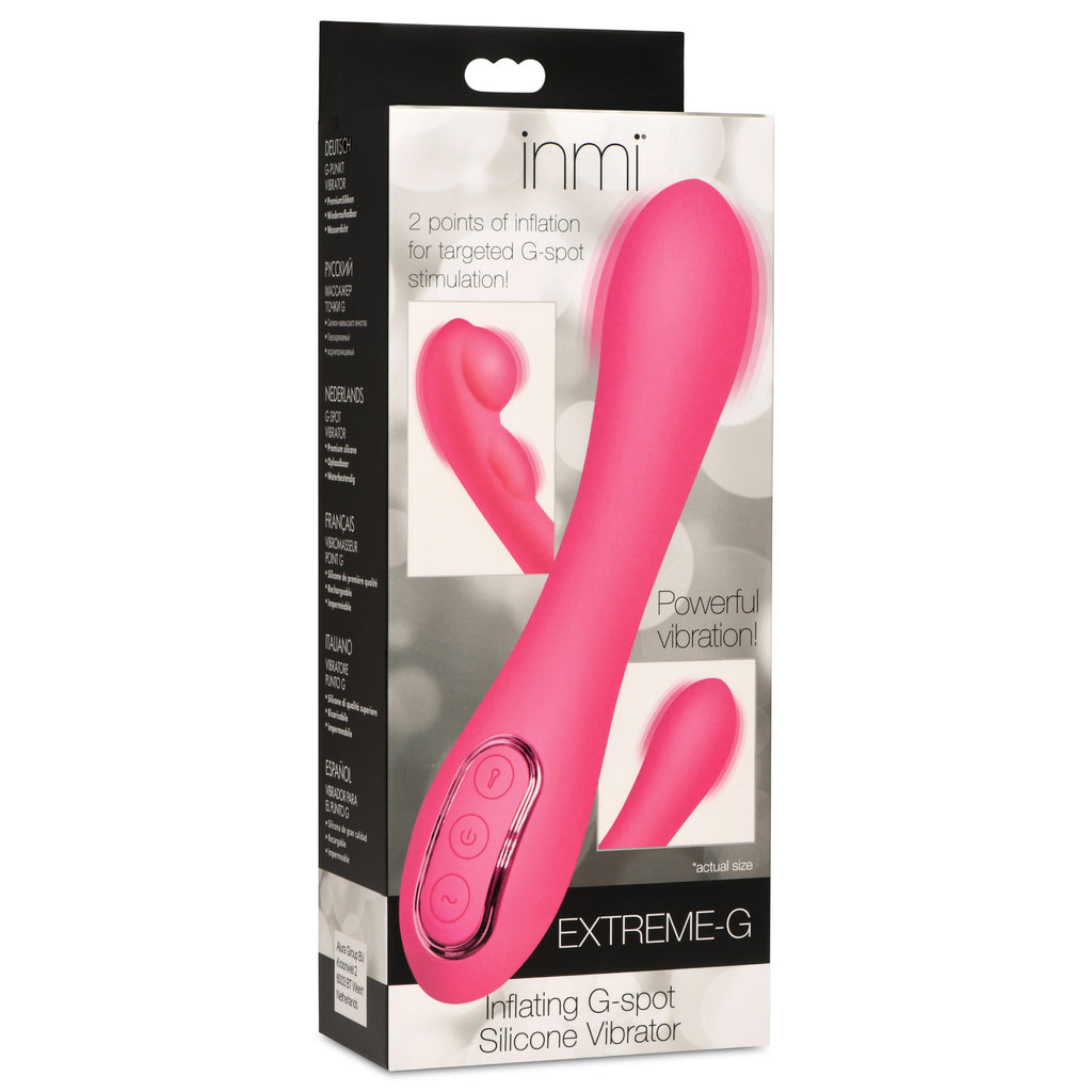 Inmi Extreme-G Inflating G-spot Silicone Vibrator Pink
