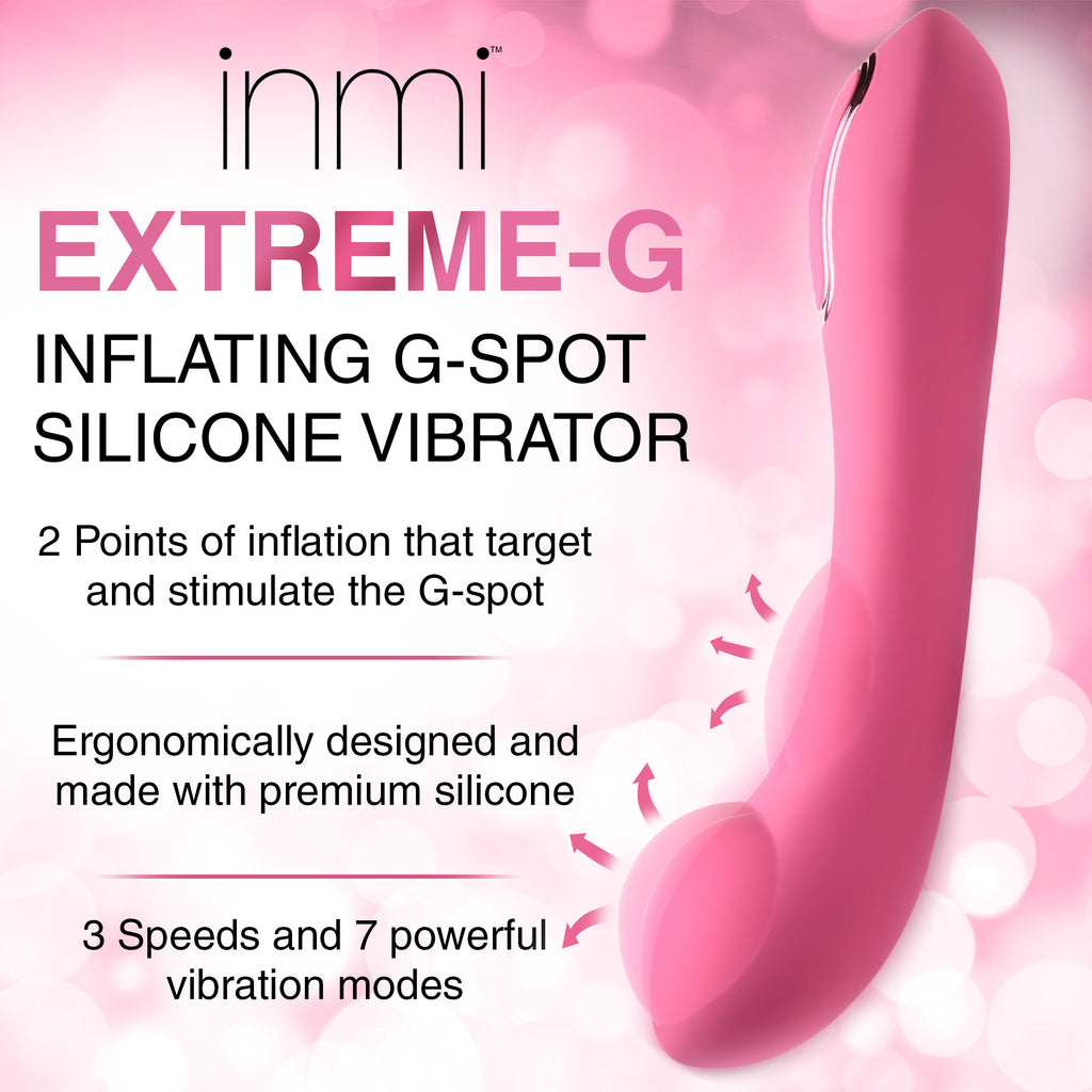 Inmi Extreme-G Inflating G-spot Silicone Vibrator Pink