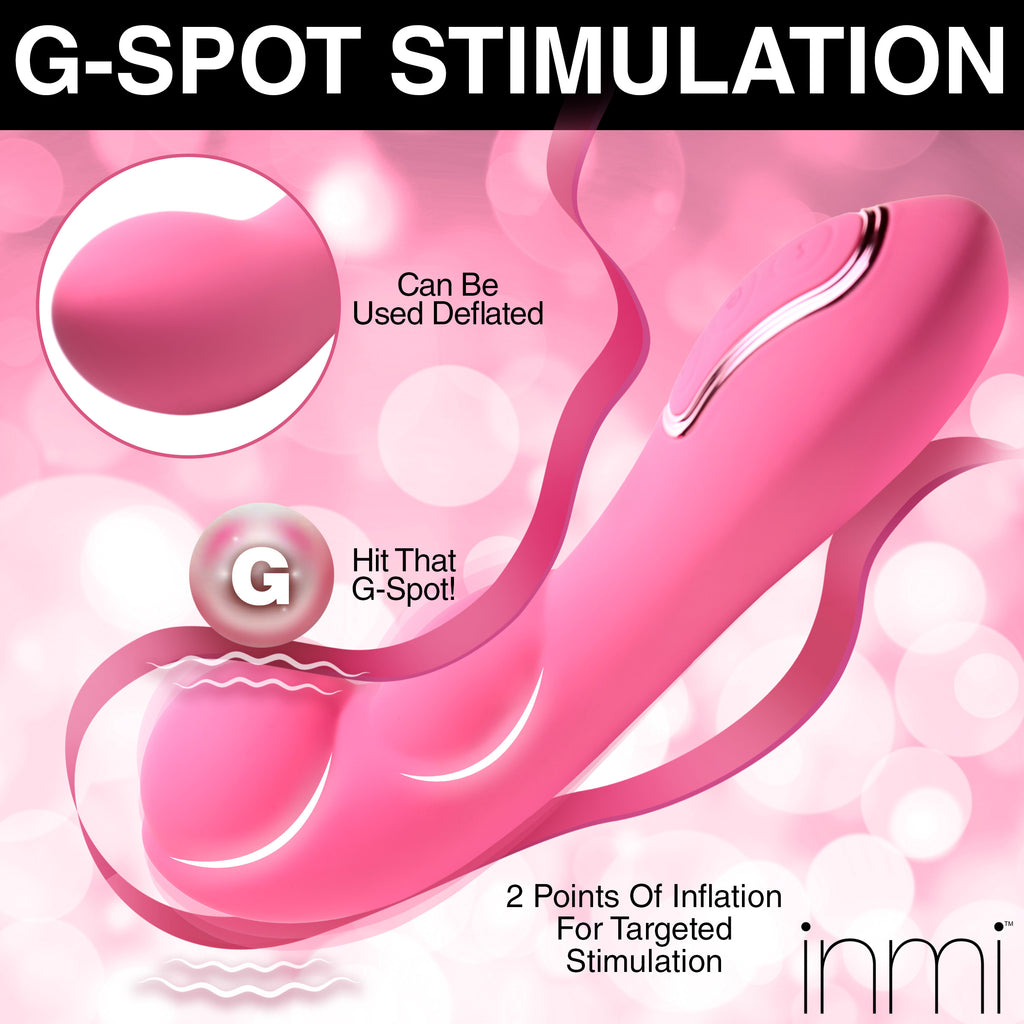 Inmi Extreme-G Inflating G-spot Silicone Vibrator Pink
