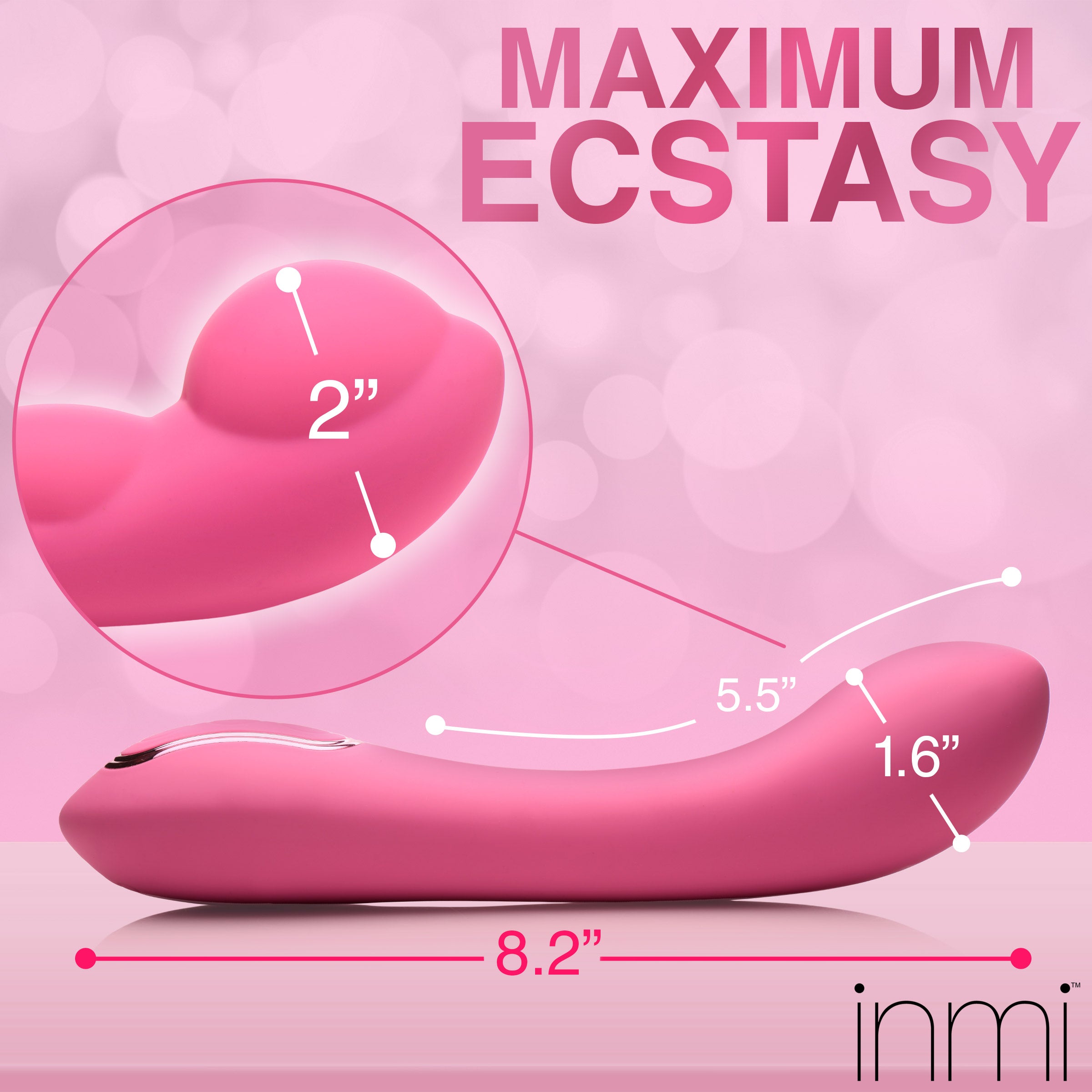 Inmi Extreme-G Inflating G-spot Silicone Vibrator Pink