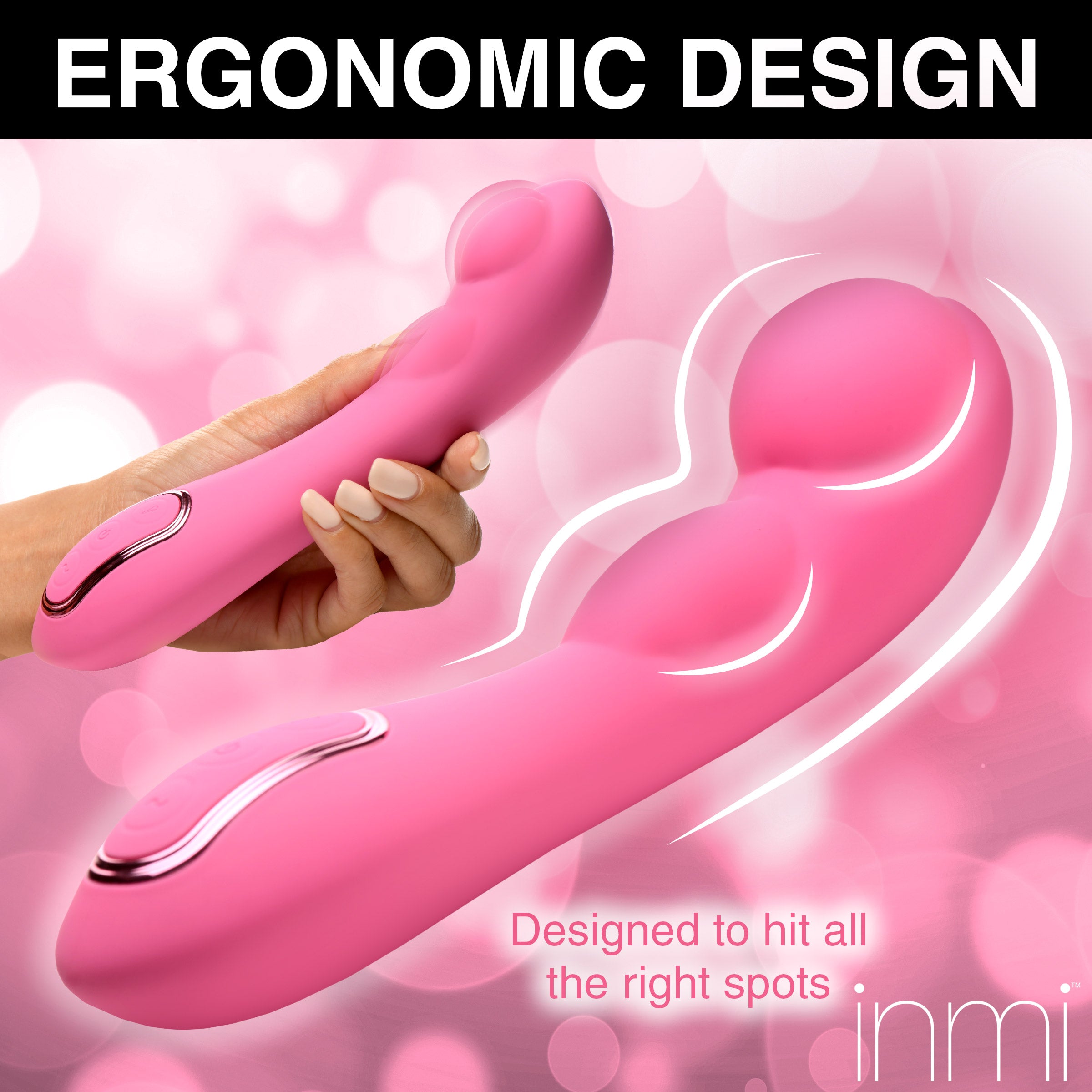 Inmi Extreme-G Inflating G-spot Silicone Vibrator Pink