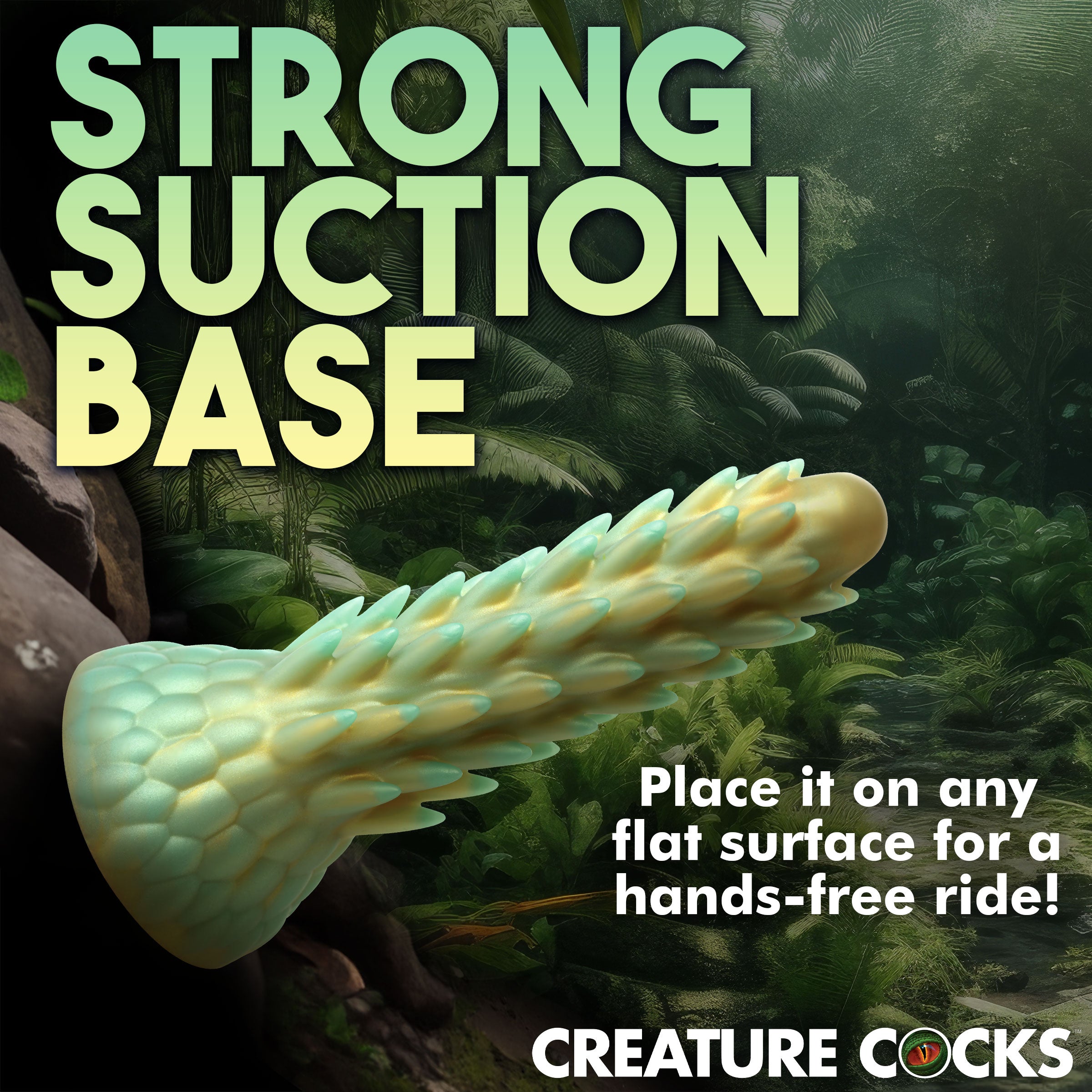 Creature Cocks Stegosaurus Spiky Reptile Silicone Dildo Multi