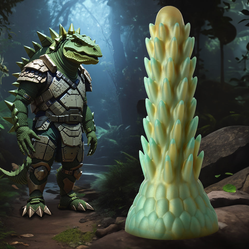 Creature Cocks Stegosaurus Spiky Reptile Silicone Dildo Multi
