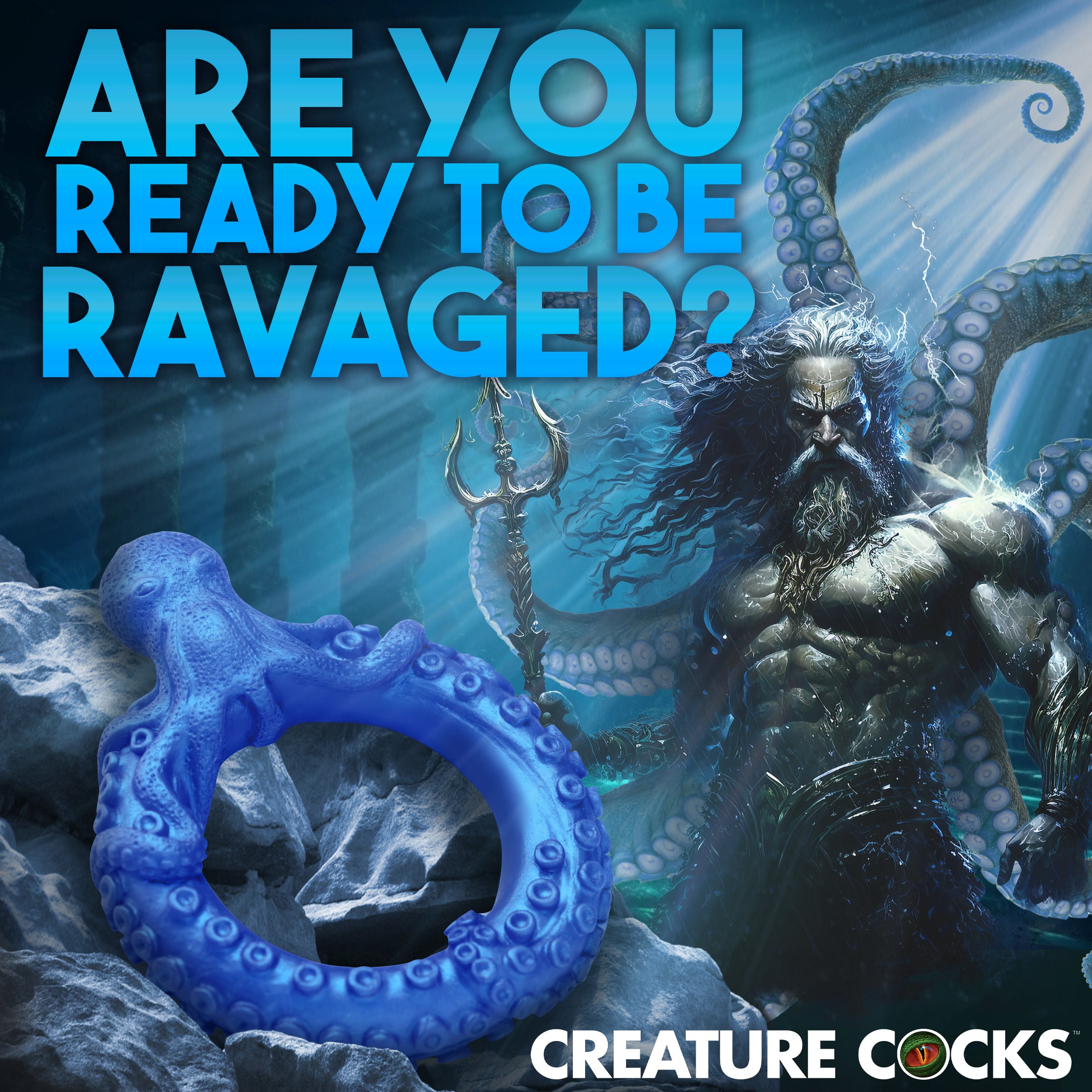 Creature Cocks Poseidon's Octo-Ring Blue