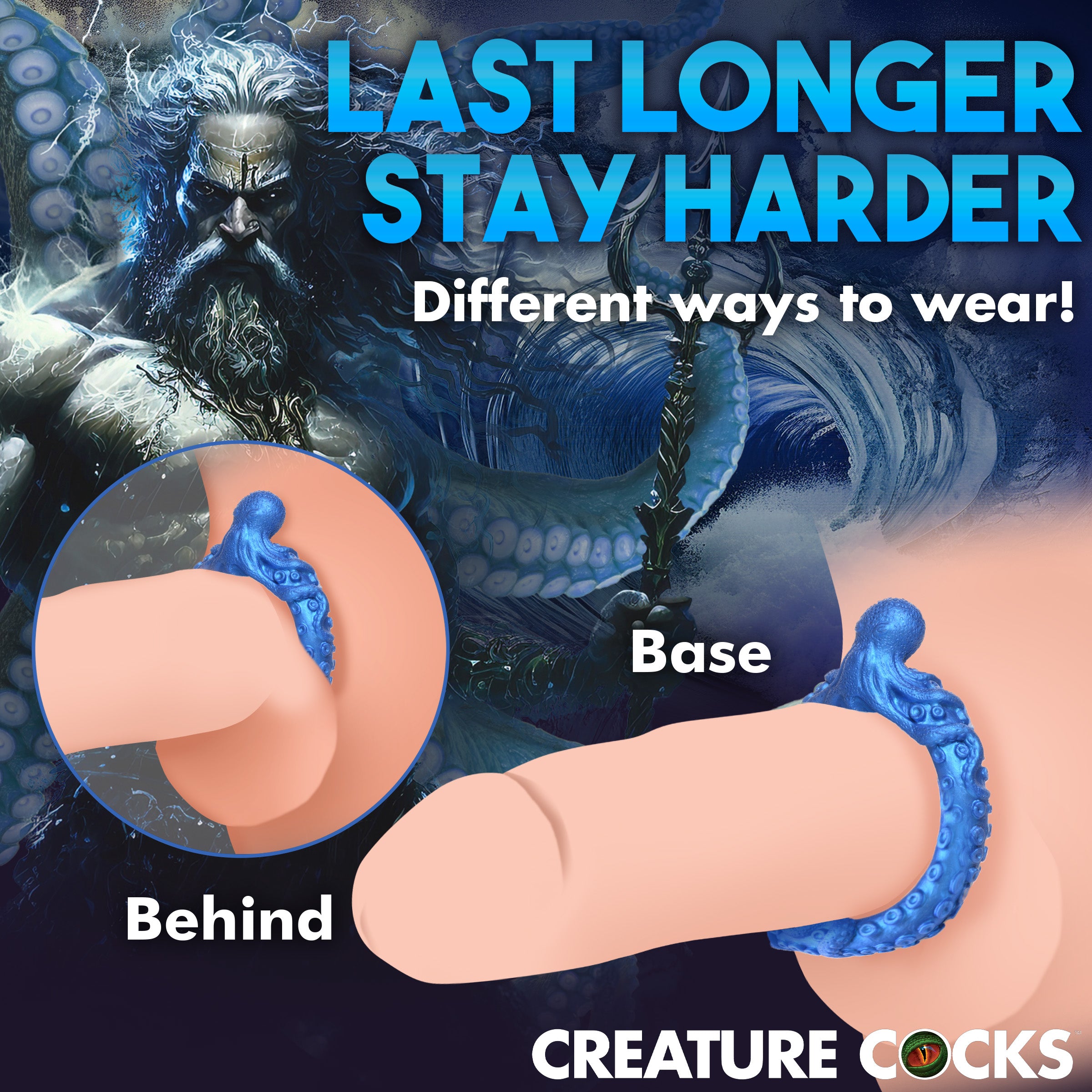 Creature Cocks Poseidon's Octo-Ring Blue