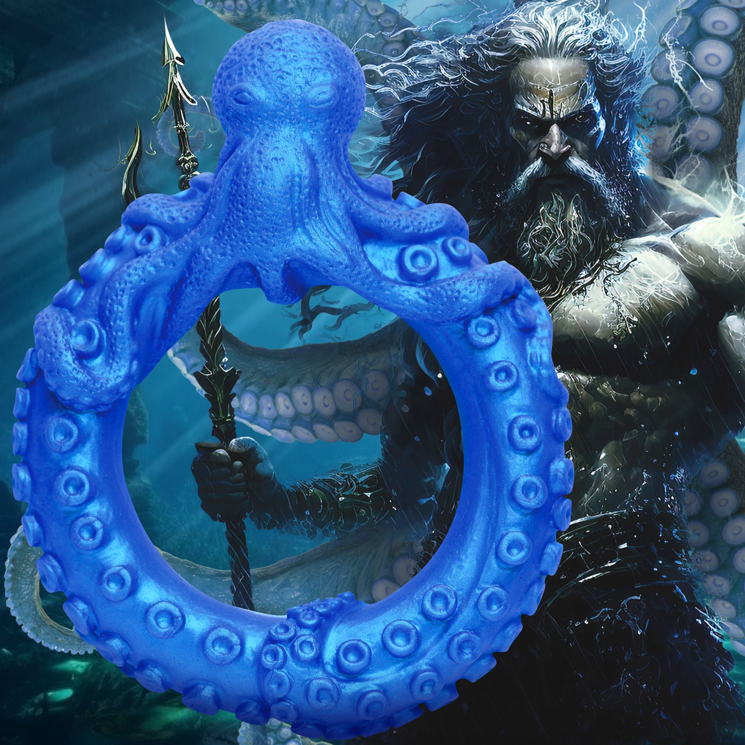 Creature Cocks Poseidon's Octo-Ring Blue