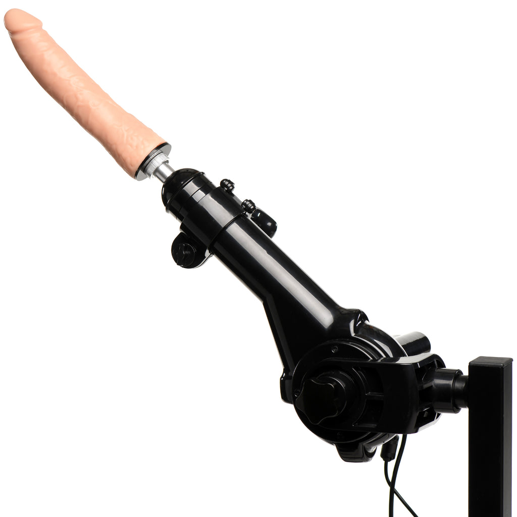 Master Series Obedience Chair with Sex Machine Black