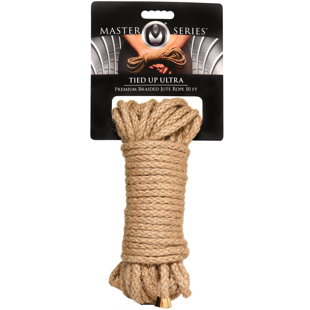 Master Series Premium Braided Jute Bondage Rope - 50 Feet Brown
