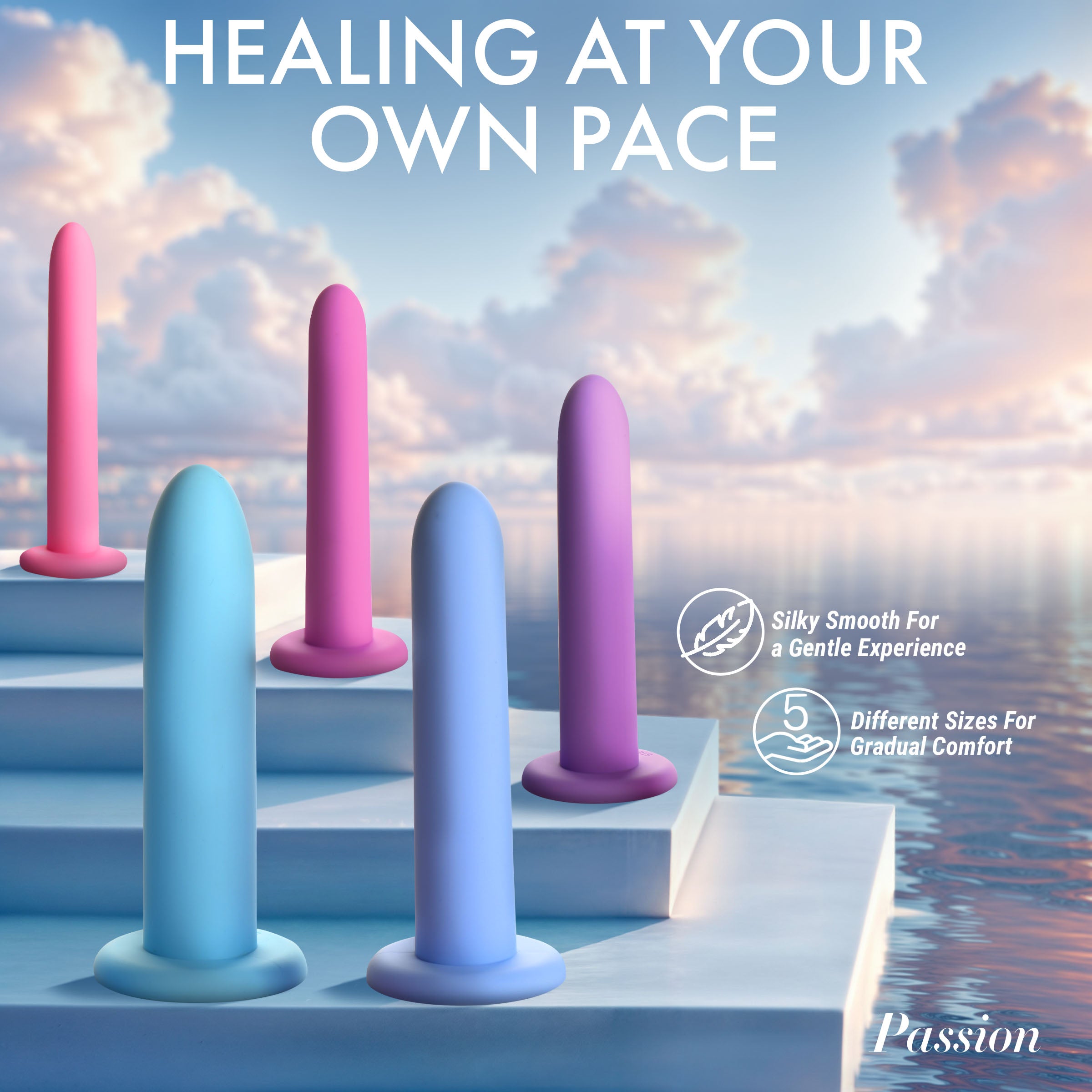 Passion Lubricants Silicone Pelvic Kegel Exerciser Set Multi