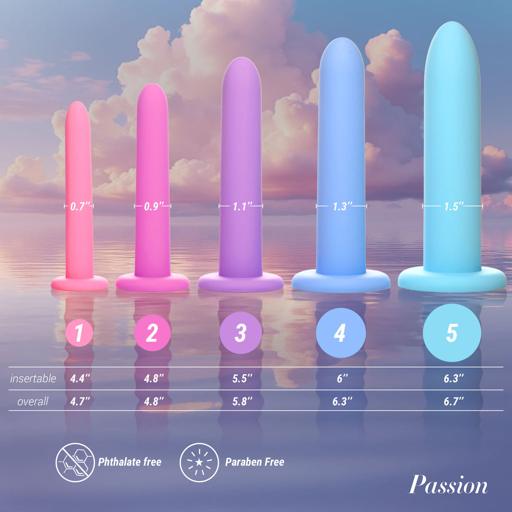 Passion Lubricants Silicone Pelvic Kegel Exerciser Set Multi