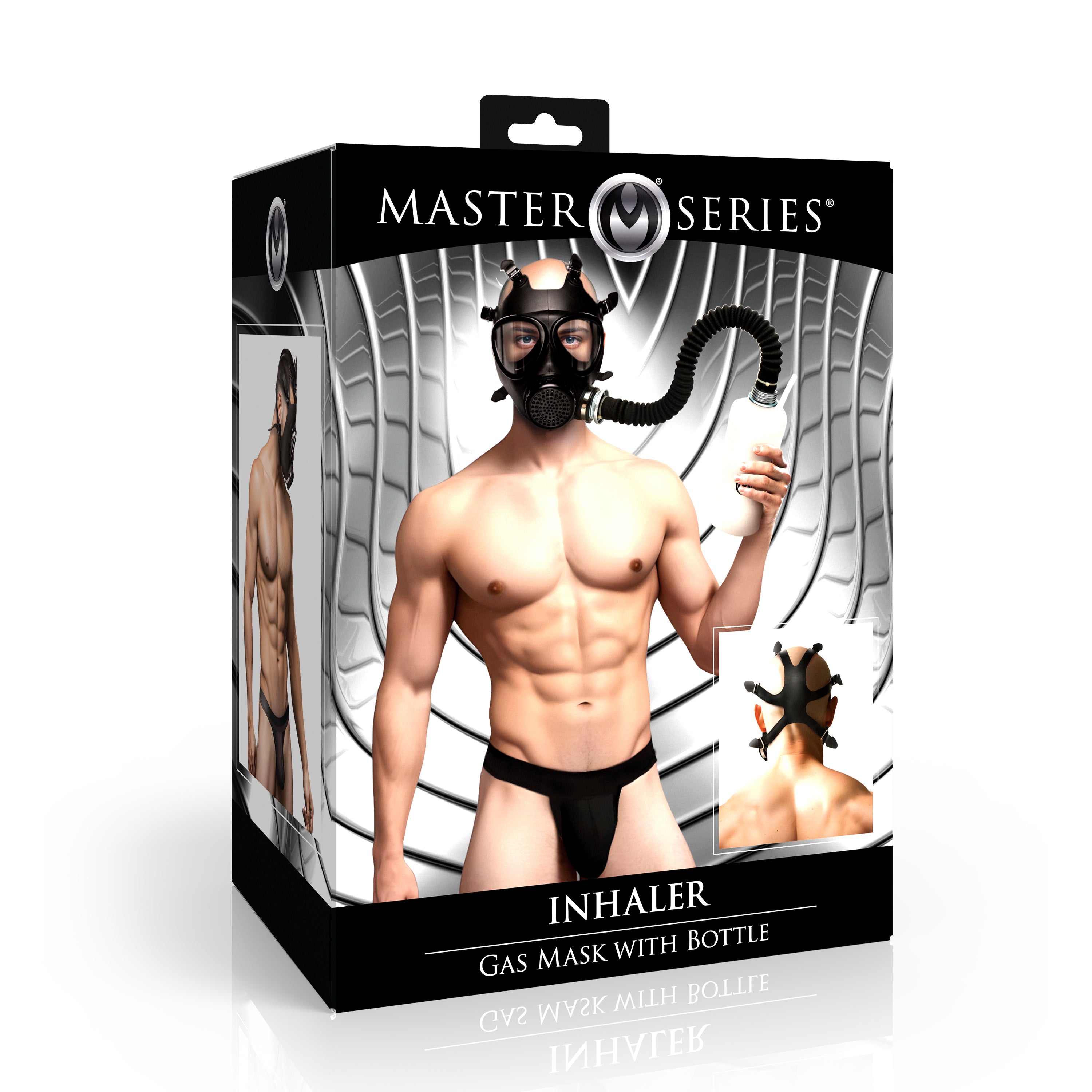 Master Series Inhaler Gas Mask with Bottle Black